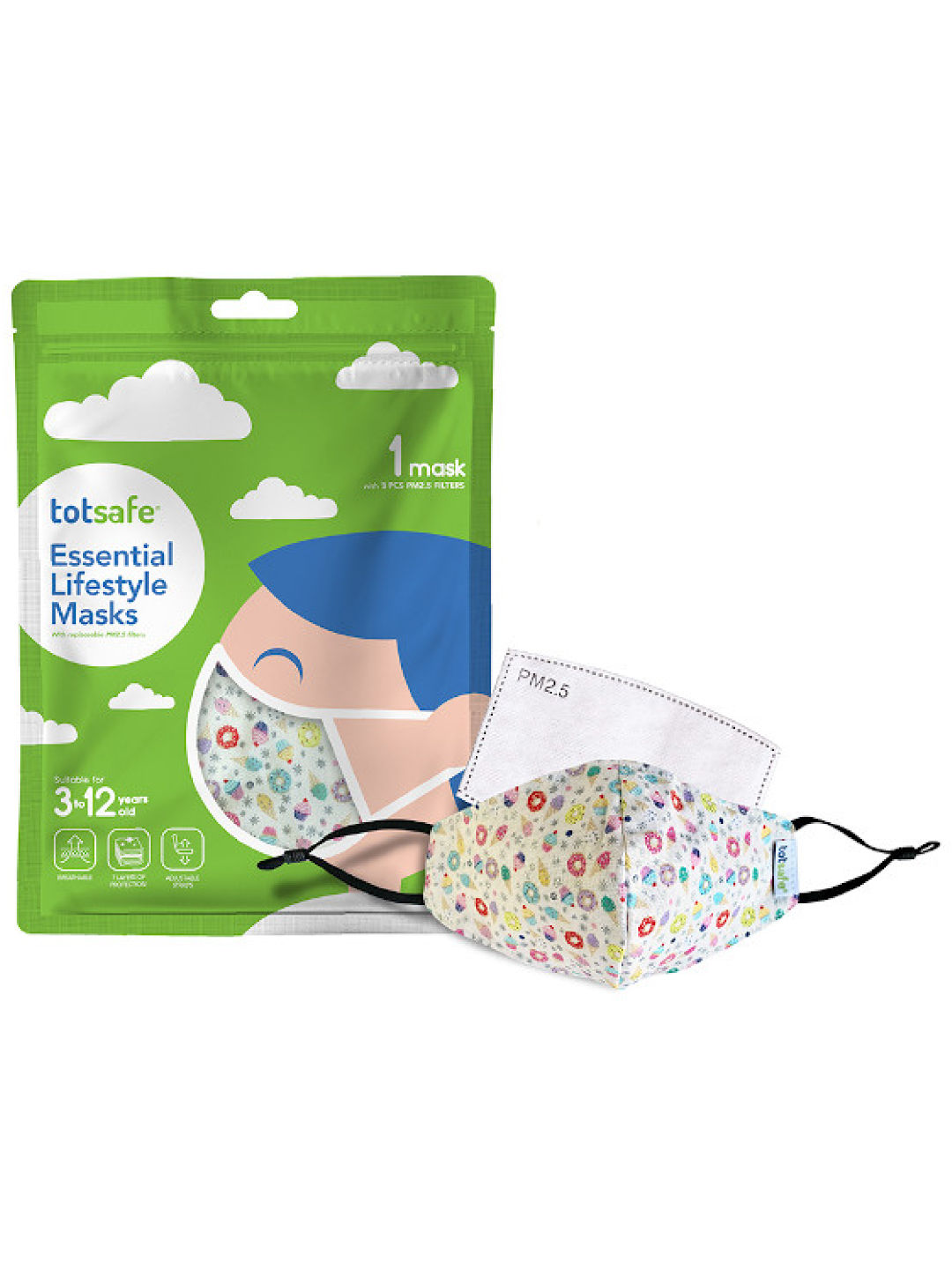 Totsafe Lifestyle Mask - Sweet Treats Set (with 3 filters)