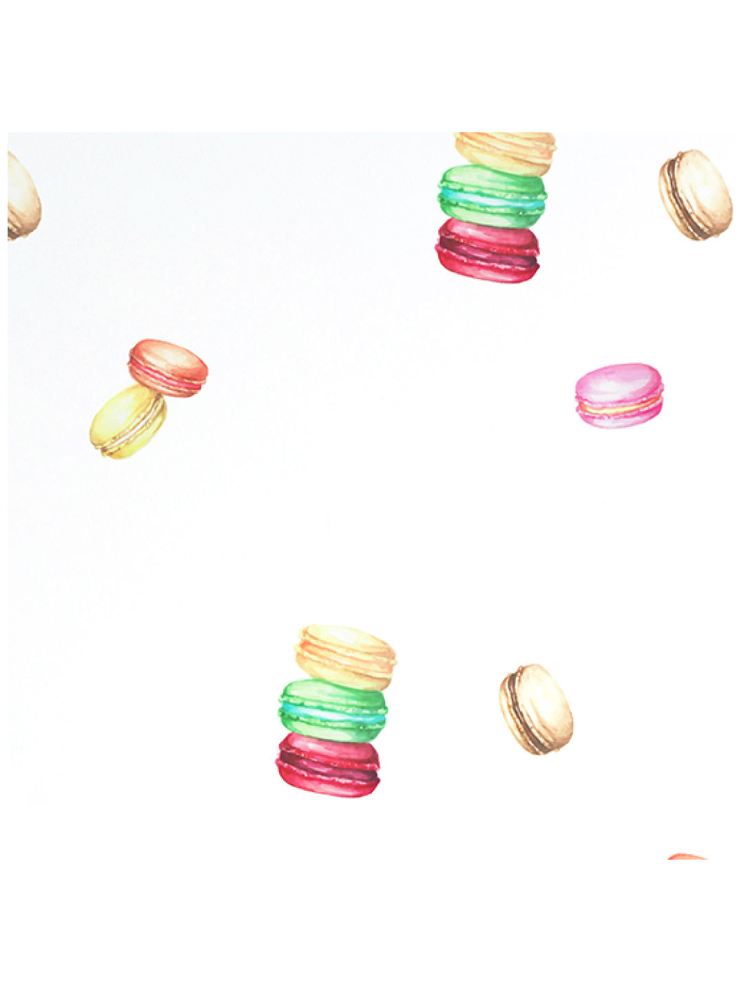 Baboo Basix Sweet Macarons Peel and Stick DIY Wall Decals