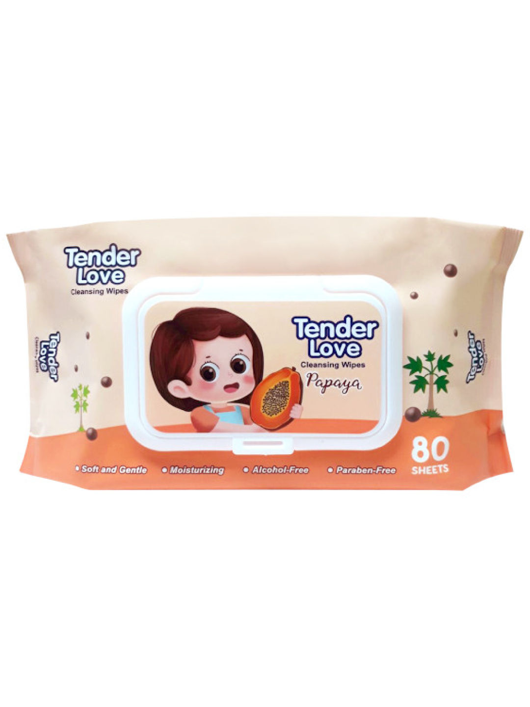 Tender Love New Papaya Scent Cleansing Wipes (80s) (No Color- Image 1)