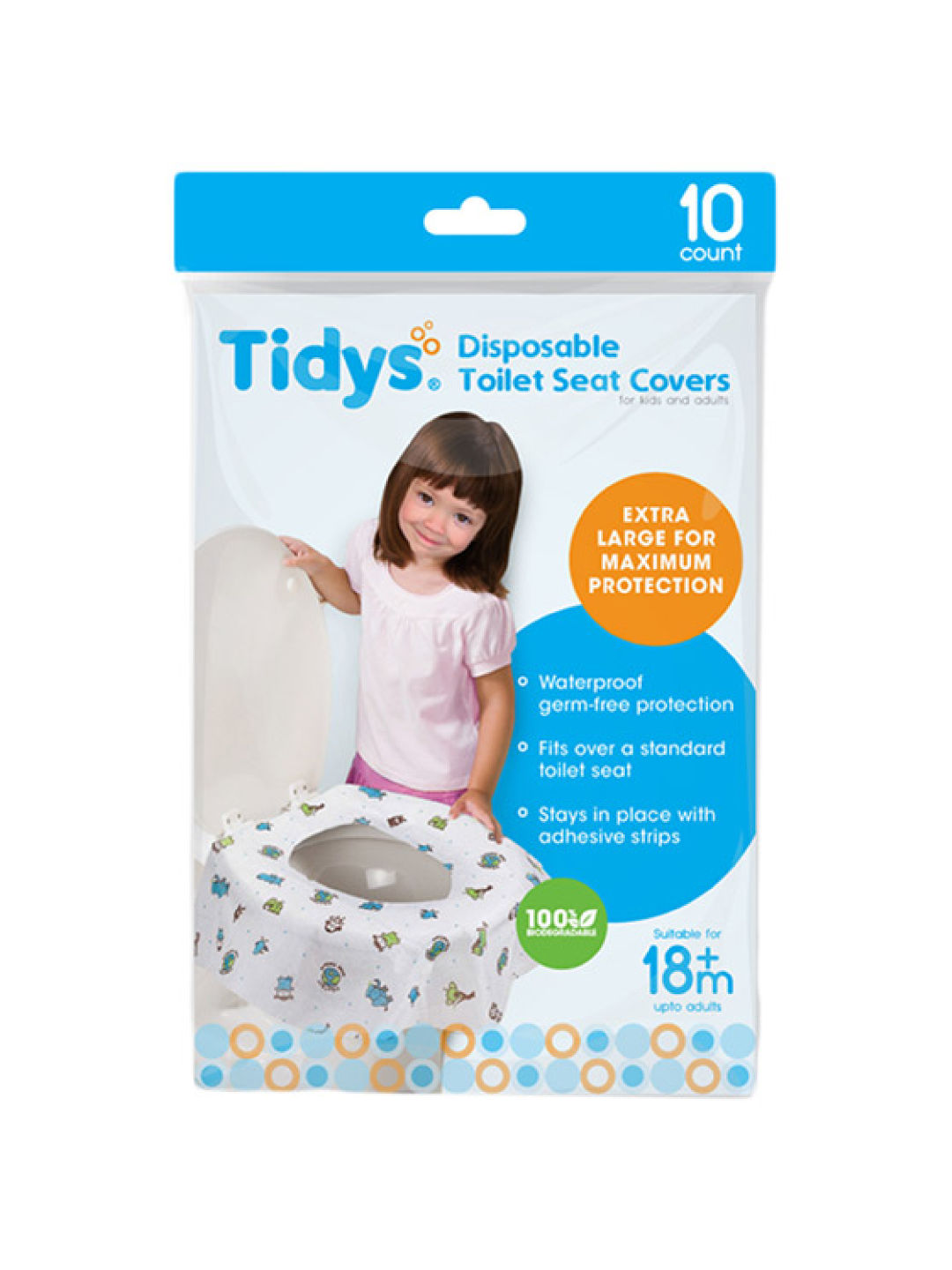 Tidys Disposable Toilet Seat Covers - Bundle of 10