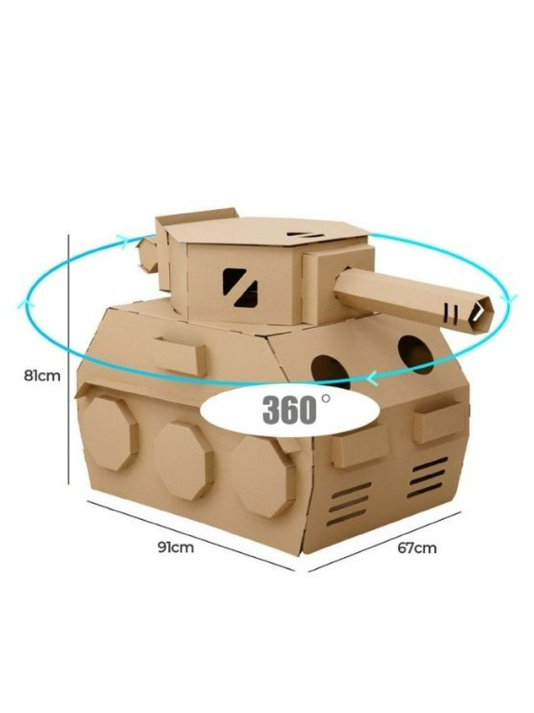 Discover Living Ph Do It Yourself (DIY) Cardboard Craft Kit - Tank (No Color- Image 2)