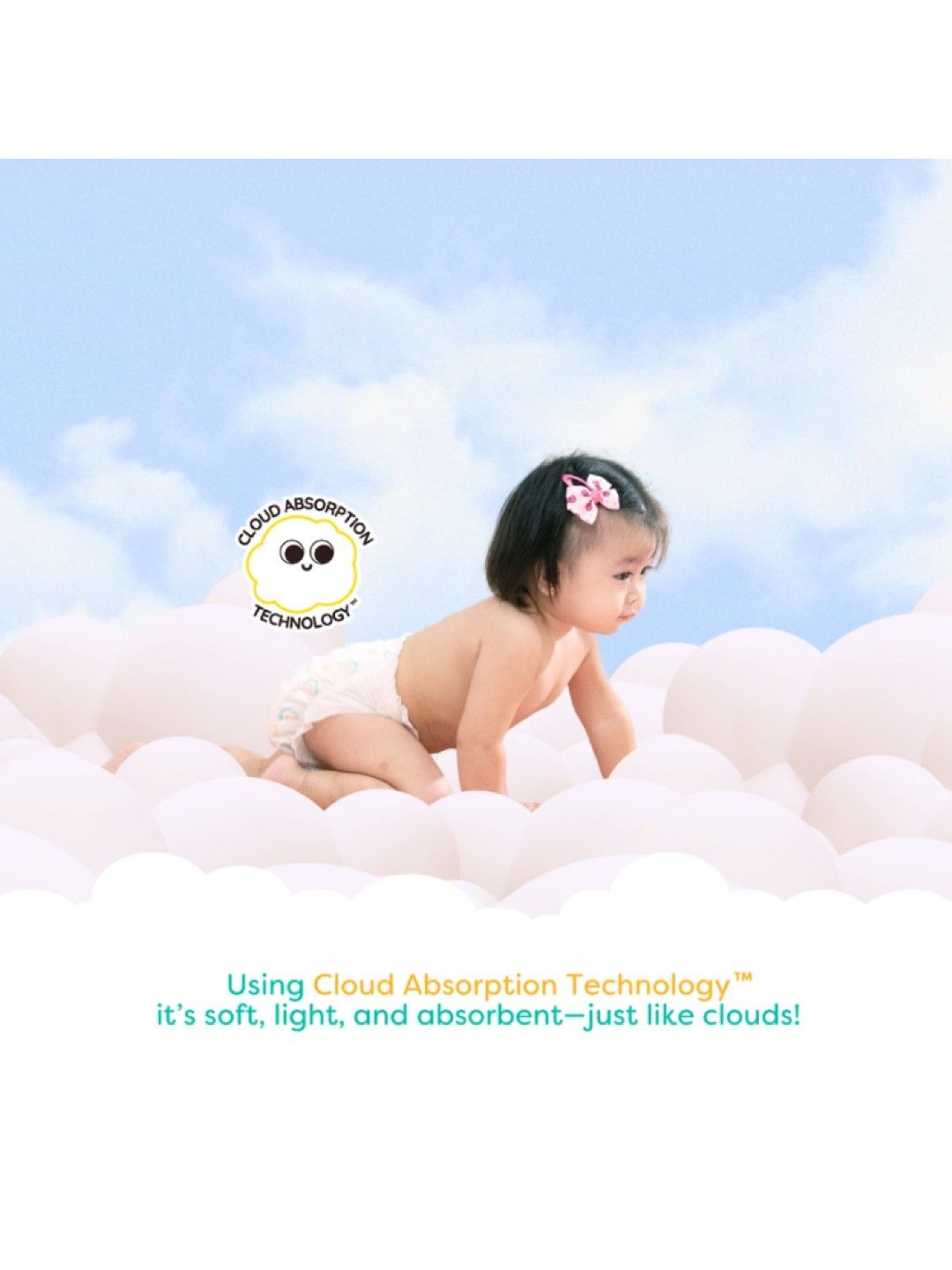 bean [Bundle of 5] Cloud Fit Diapers Large (30s) - 150 pcs (No Color- Image 2)