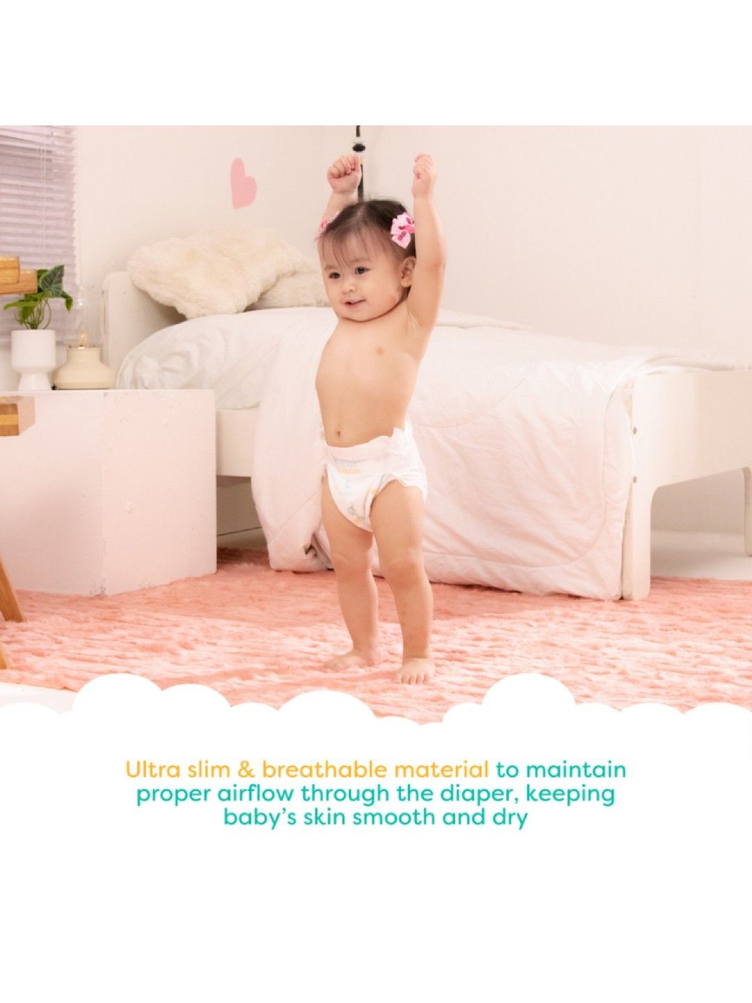 bean [Bundle of 5] Cloud Fit Diapers Large (30s) - 150 pcs (No Color- Image 3)