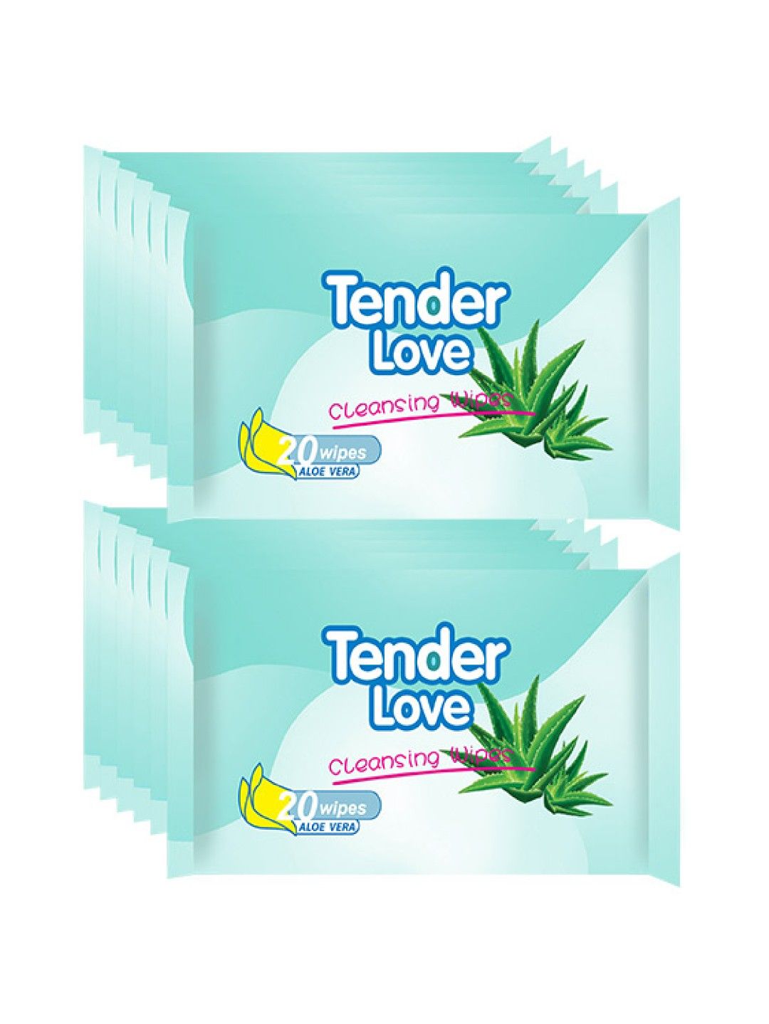 Tender Love Aloe Vera Cleansing Wipes 20's (12-Pack) (No Color- Image 1)