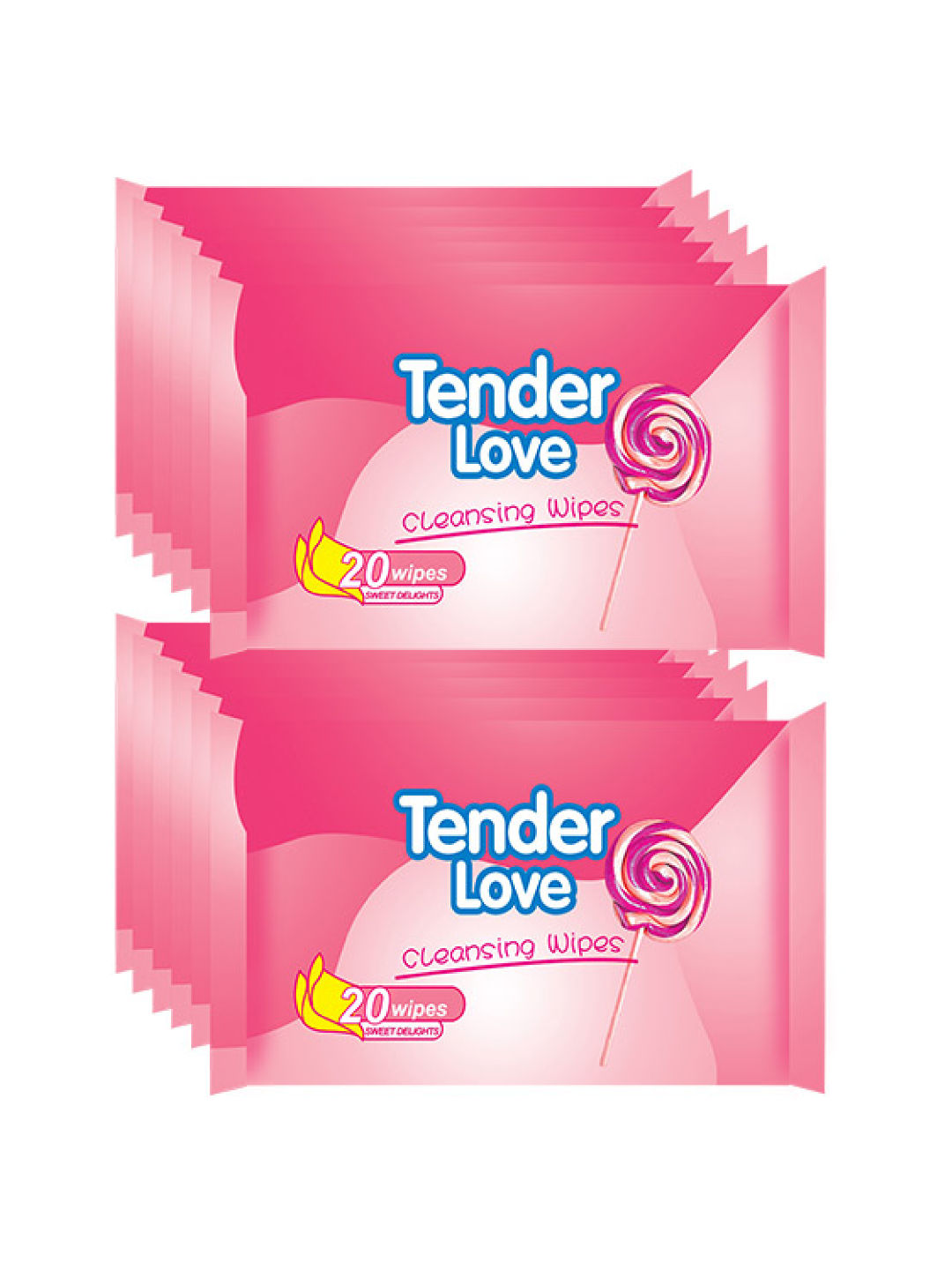 Tender Love Sweet Delights Cleansing Wipes 20's (12-Pack) (No Color- Image 1)
