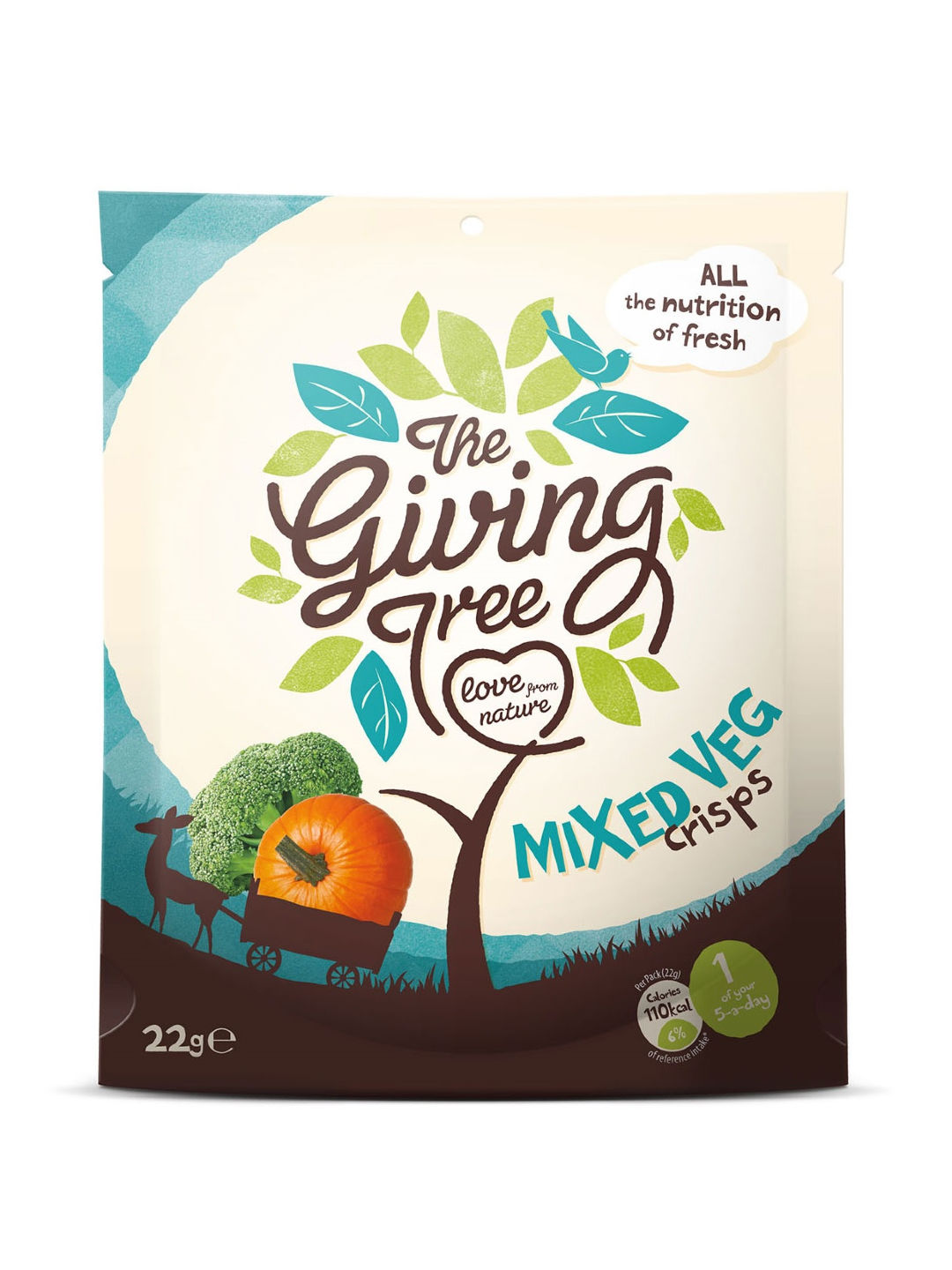 The Giving Tree Vacuum Fried Mixed Veggies Crisps (22g) (No Color- Image 1)