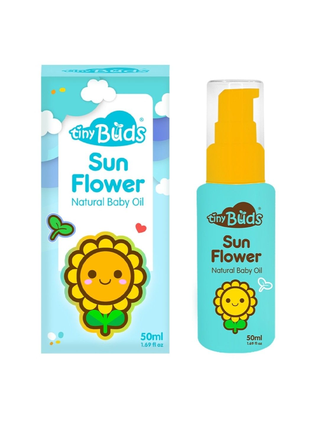 Tiny Buds Tiny Buds Happy Days Natural Sunflower Baby Oil (50ml) (No Color- Image 1)