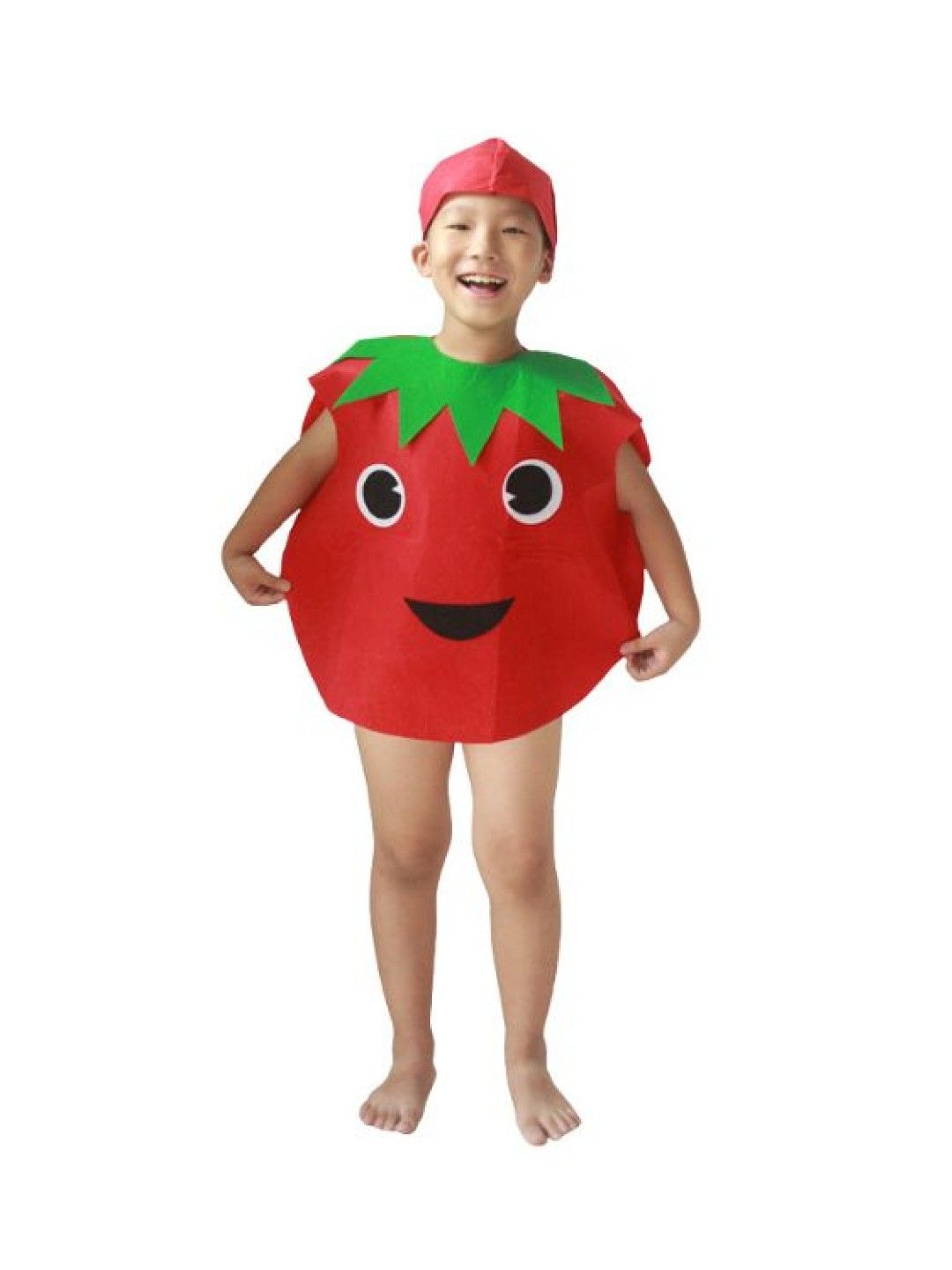 Buy Rudra Fancy Dress Polyester Fruits Vegetables Costumes For Kids |  Fruits Costumes For Boys & Girls | Vegetable Costumes For Kids (2-3 Years,  G - Tomato Cutout, Green Jumpsuits & Green