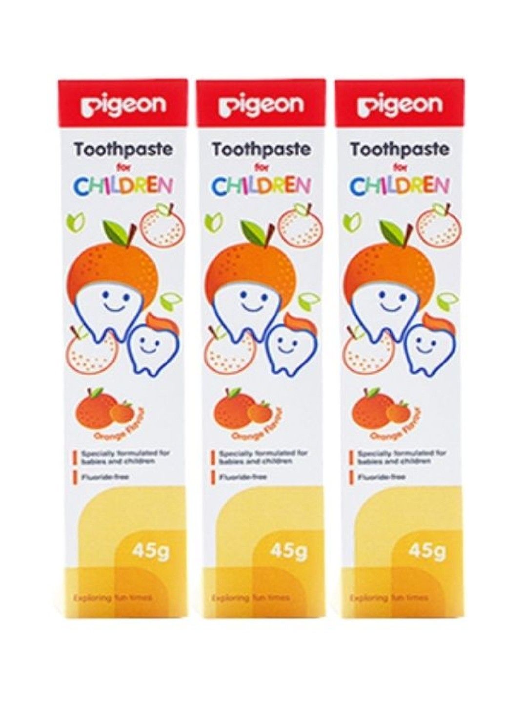 Pigeon Toothpaste Orange 3-pack (45g) (No Color- Image 1)