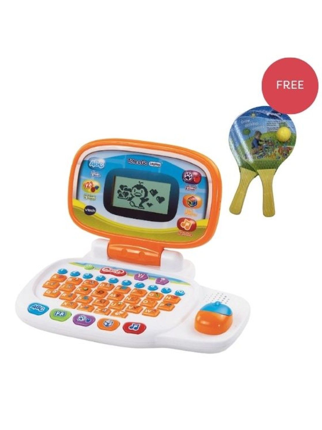 VTech Tote and Go Laptop (Orange) with FREE Ping Pong Balls