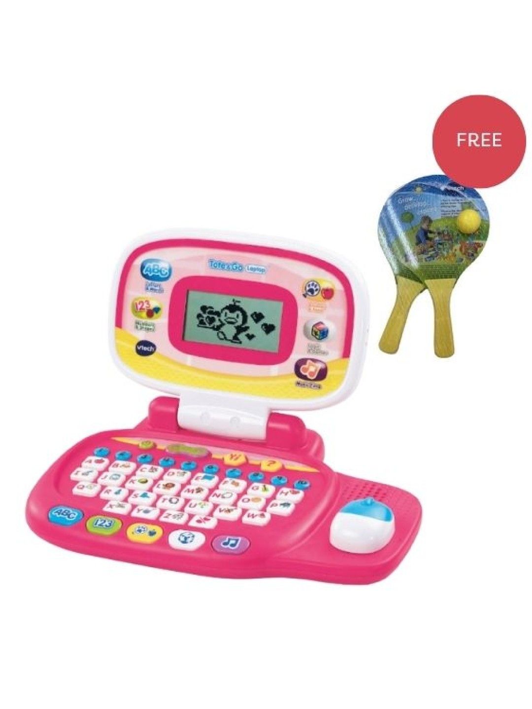 VTech Tote and Go Laptop (Pink) with FREE Ping Pong Balls