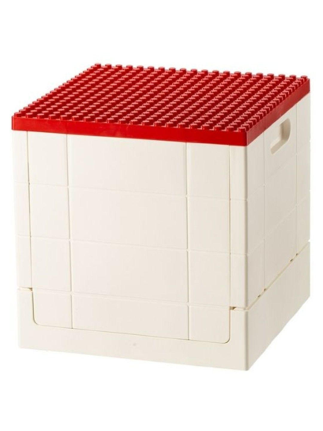 Shimoyama Toy Bricks Foldable Bin Organizer with Lid (Red- Image 1)