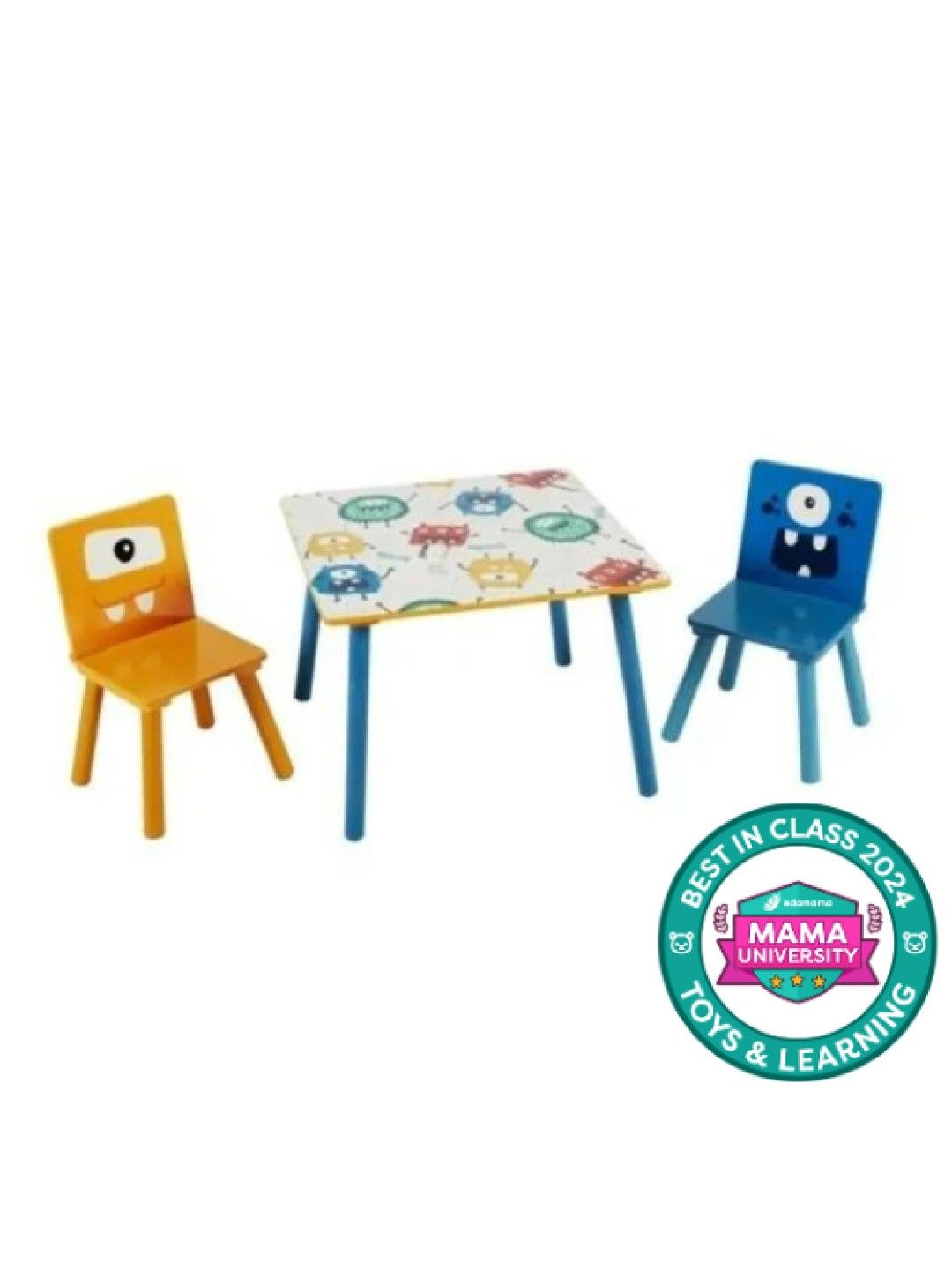 Harper & Chase Table and Chair Set (Blue Monster Design)