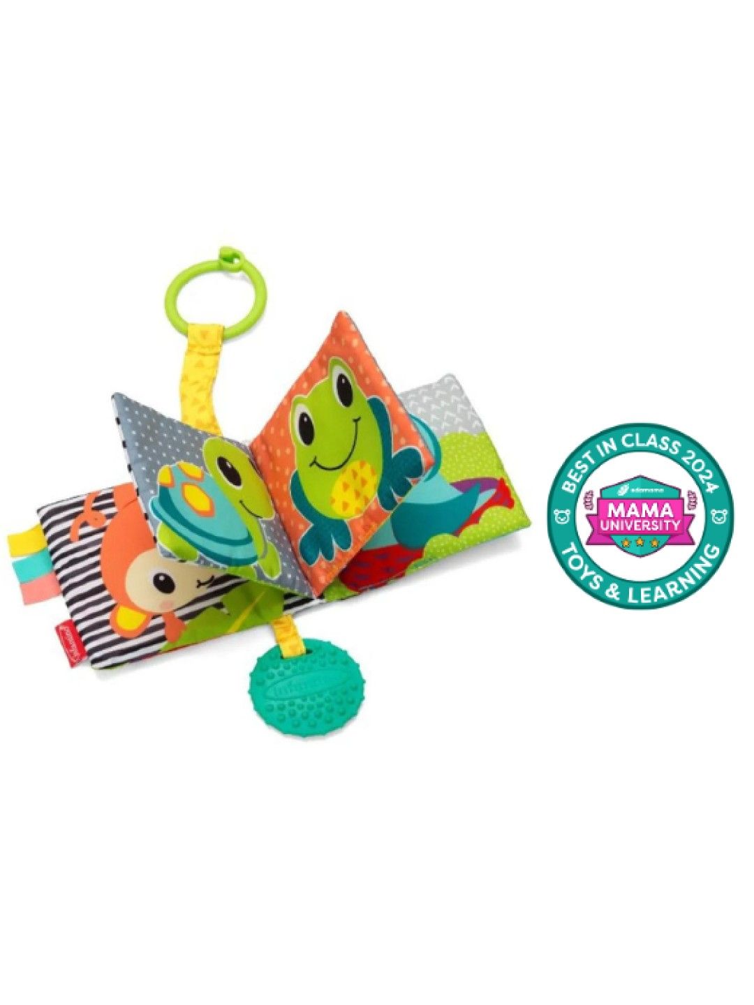 Infantino Link and Squeak Animal Crinkle Book (with BPA-Free Teether)