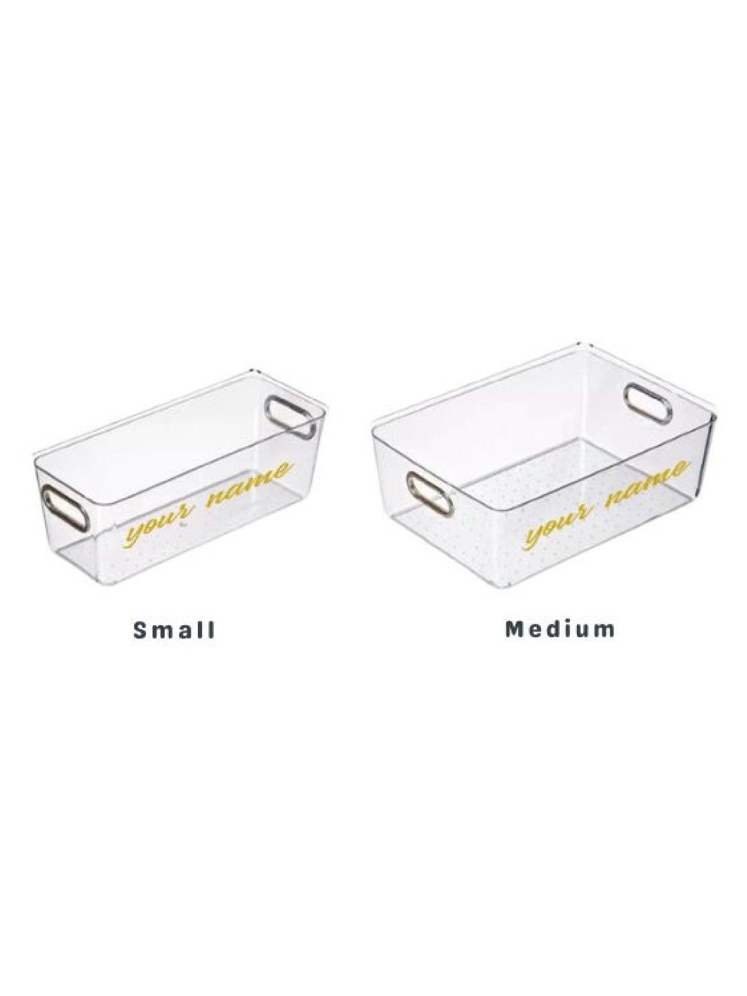 Compact Creatives Acrylic Transparent Storage Organizer Box with Hold handles - Small (No Color- Image 3)