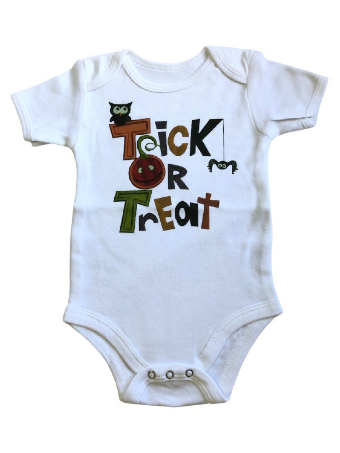 Seams 195 Trick or Treat Halloween Onesie (White- Image 1)