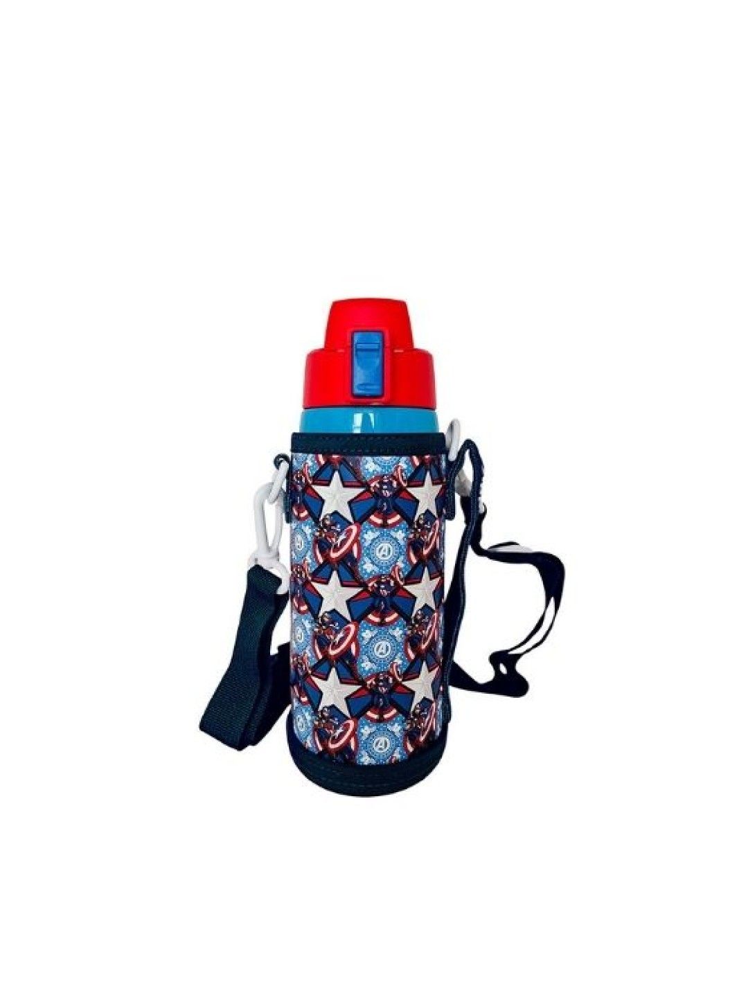 Zippies Lab Marvel Insulated Tumblers with Carrying Pouch (600ml) - Captain America