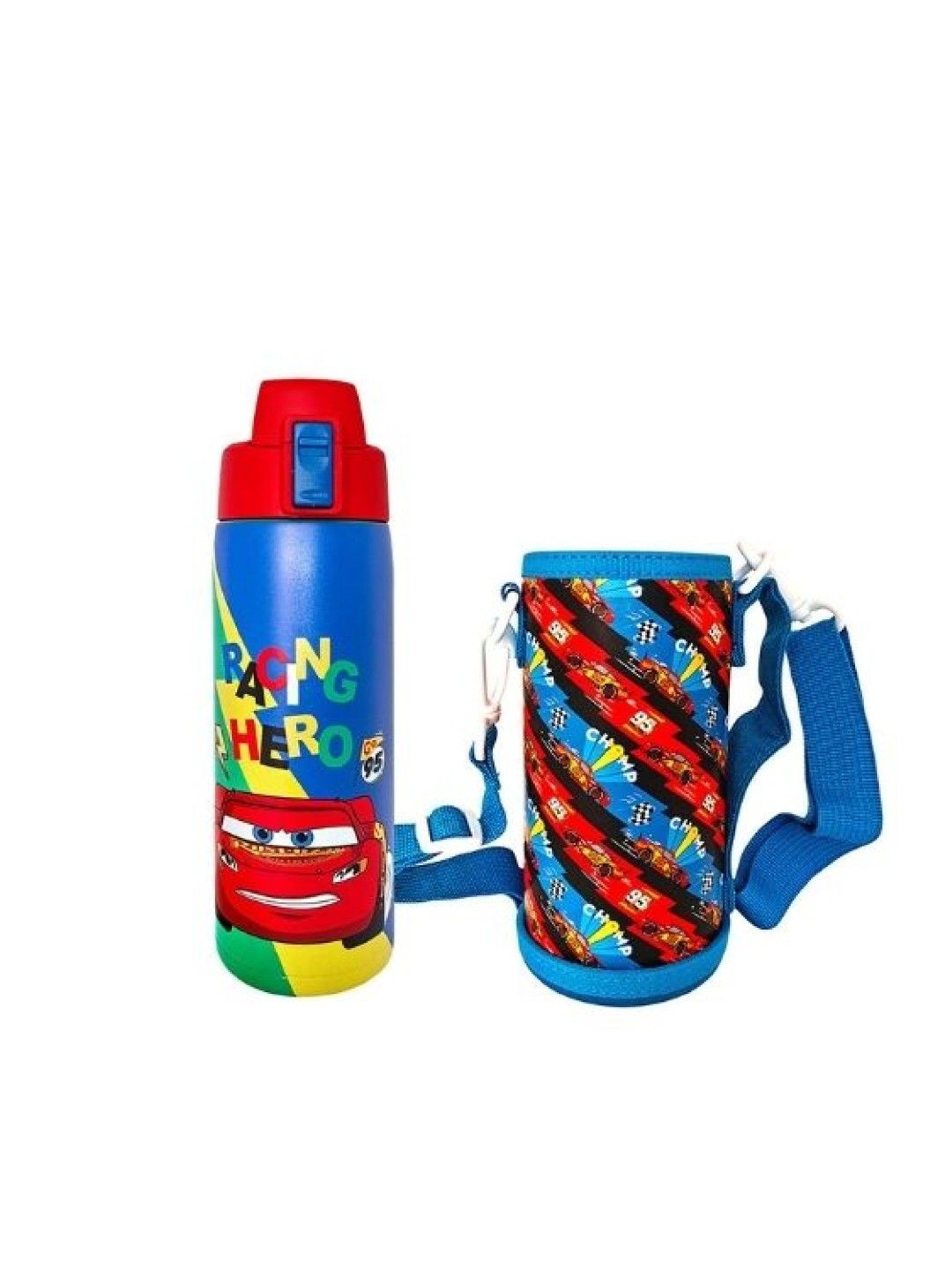Zippies Lab Disney Insulated Tumblers with Carrying Pouch (600ml) - Cars Jump Around (No Color- Image 2)