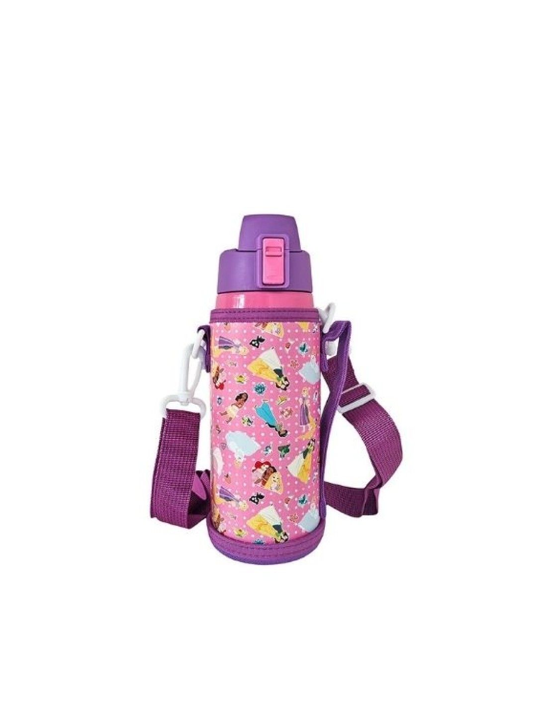 Zippies Lab Disney Insulated Tumblers with Carrying Pouch (600ml) - Princess Sticker Collage