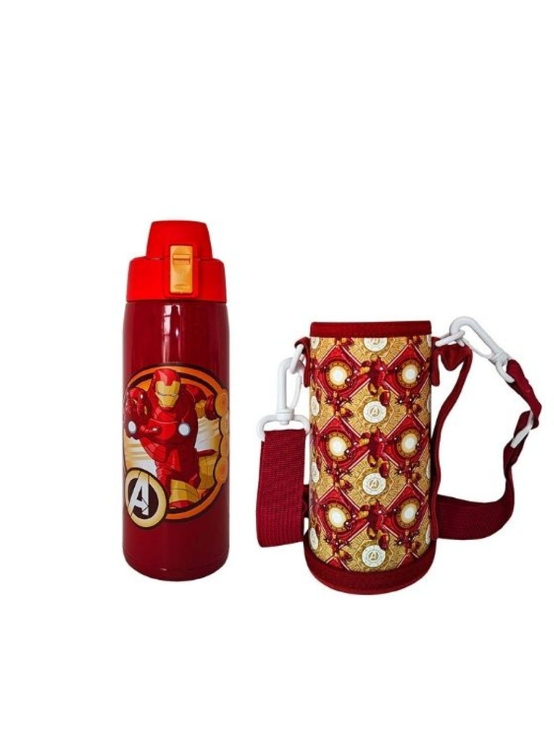 Zippies Lab Marvel Insulated Tumblers with Carrying Pouch (600ml) - Iron Man (No Color- Image 2)