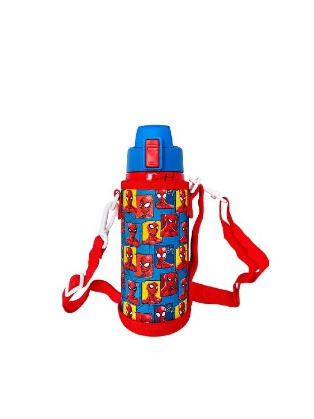 Zippies Lab Marvel Insulated Tumblers with Carrying Pouch (600ml) - Spider-Man Web