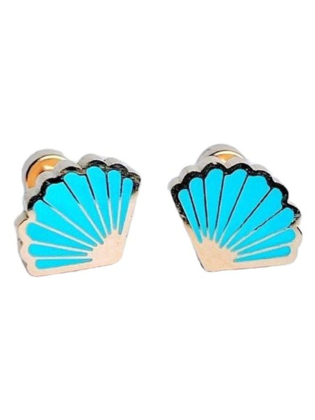 Tiny Gems Turquoise Shell Hypoallergenic Screwback Earrings