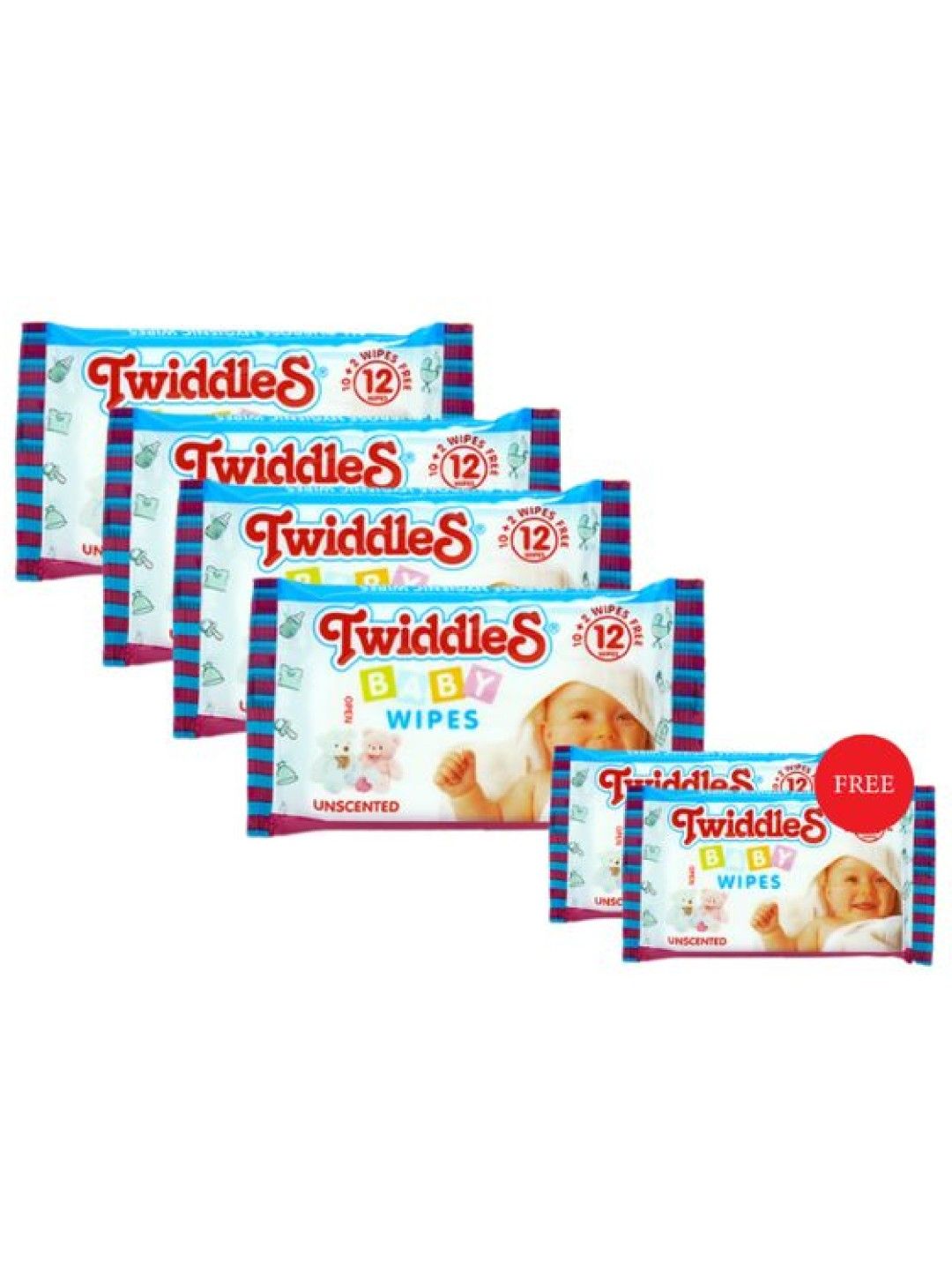 Twiddles Baby Wipes 12s (Buy 4, Take 2) (No Color- Image 1)