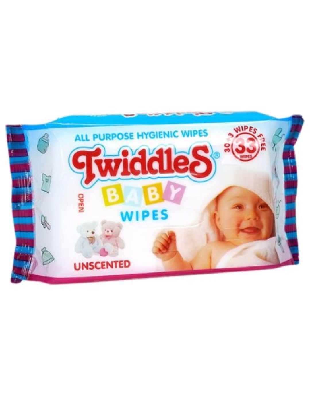Twiddles Baby Wipes 33s (No Color- Image 1)