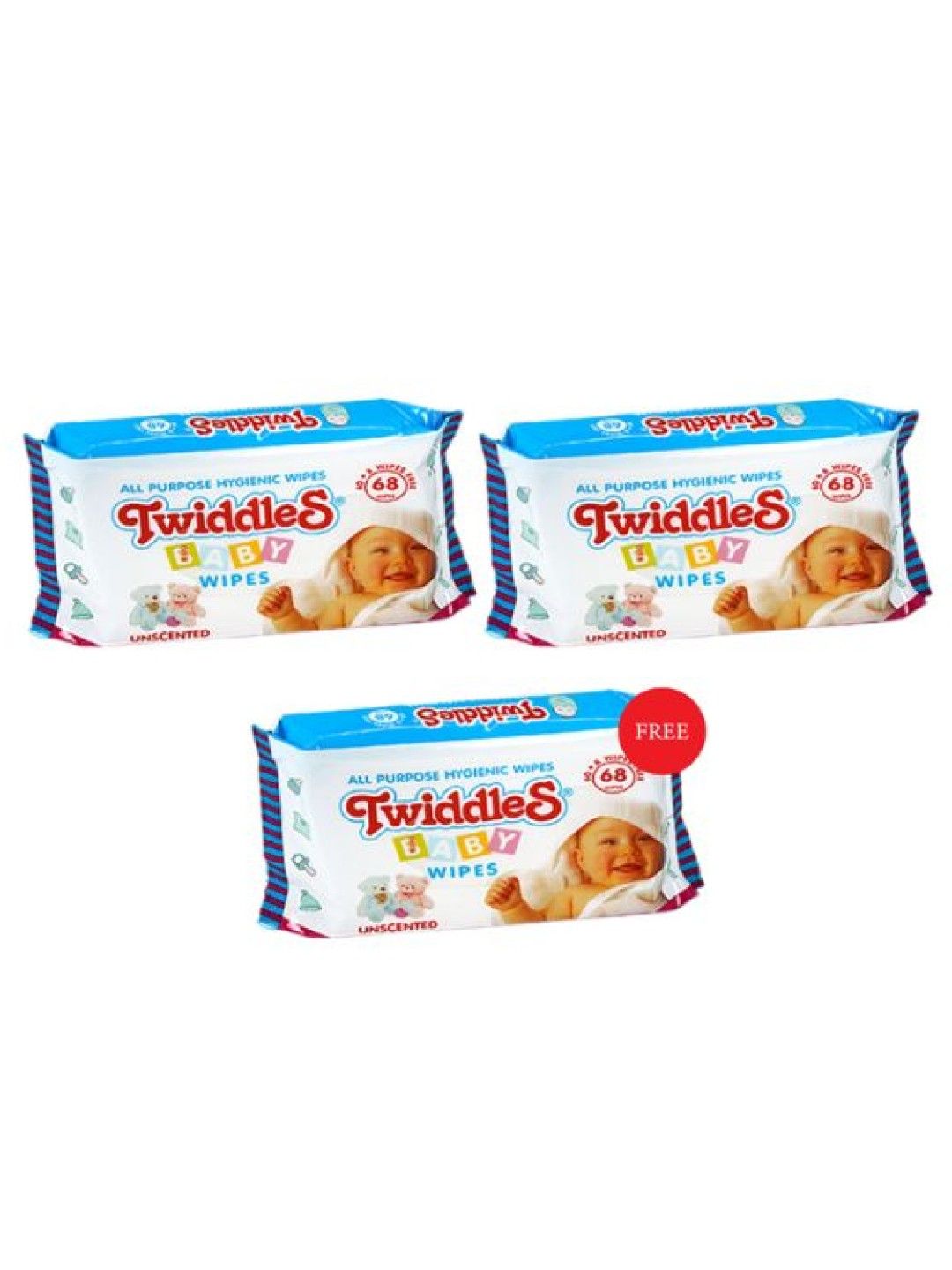 Twiddles Baby Wipes 68s (Buy 2, Take 1) (No Color- Image 1)