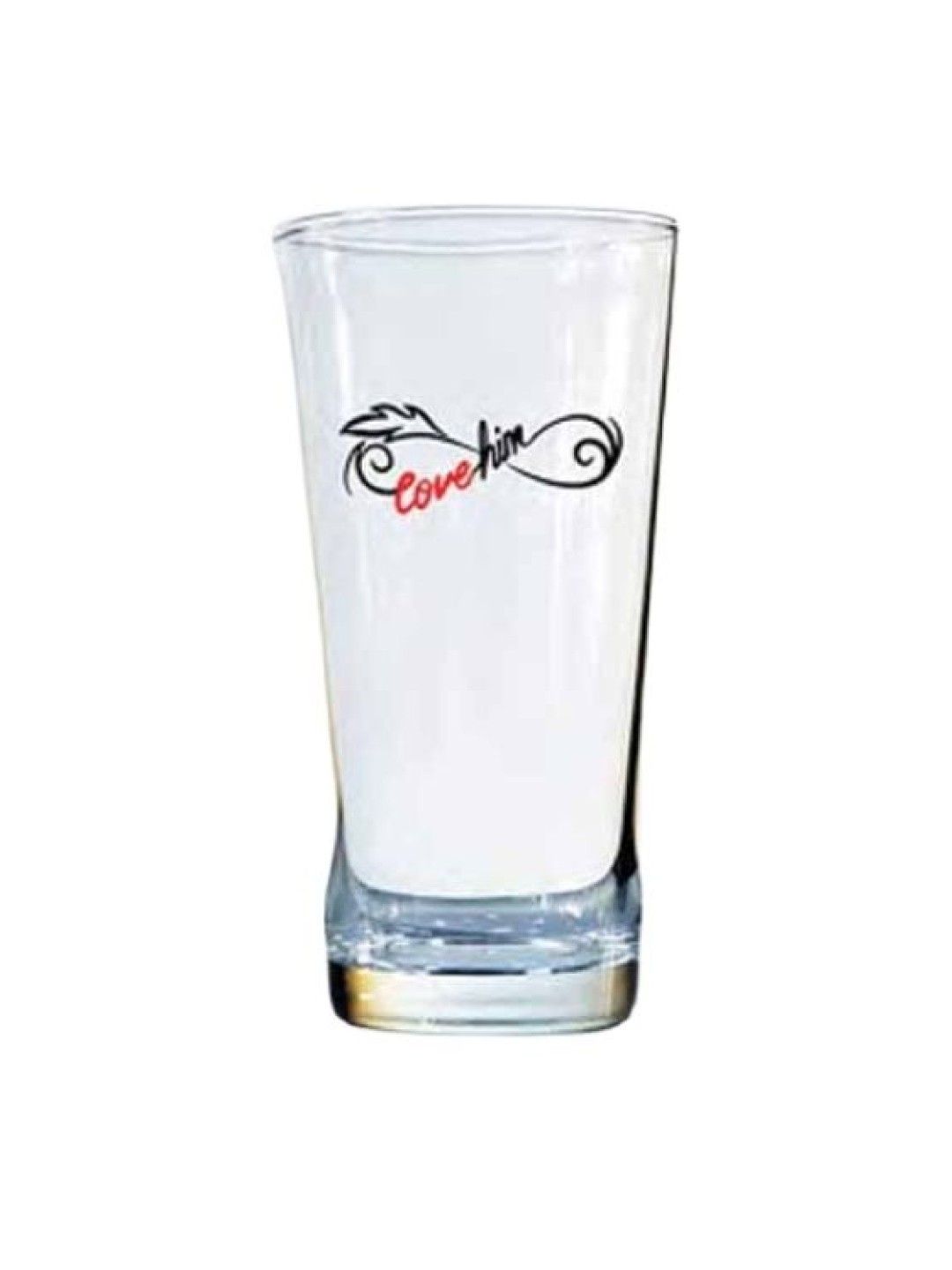 Sunbeams Lifestyle Union Glass Tumblers Couple Design Infinity (12 oz) (His- Image 1)