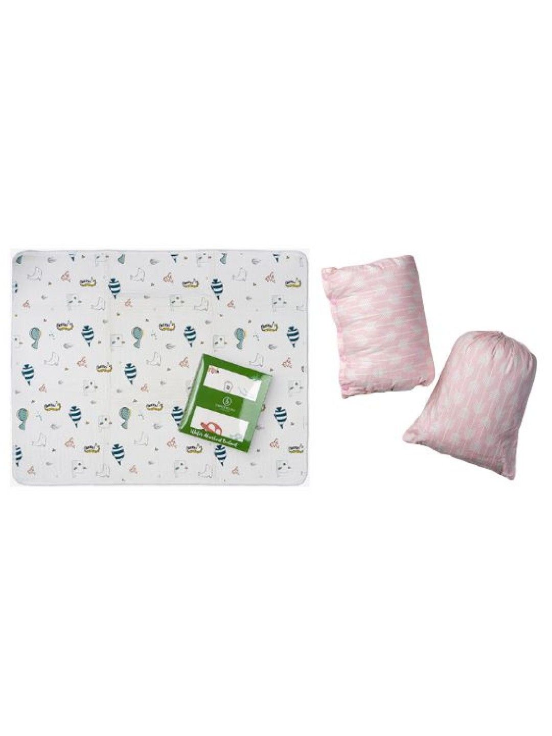 Swaddies PH [Bundle] Stitchfree Bedmat (Underwater) + Multi-functional Pillow (Pink) (No Color- Image 1)