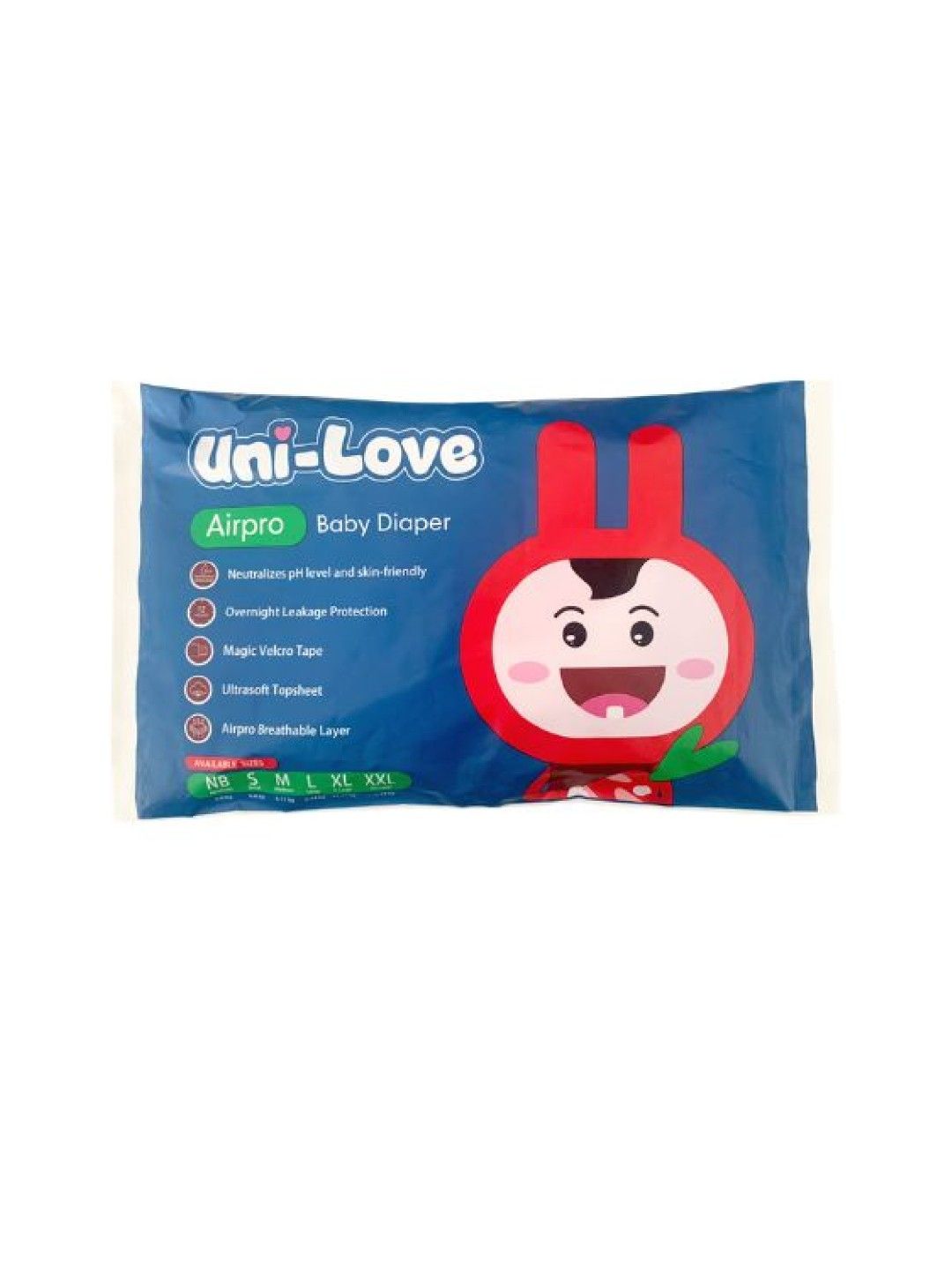 Uni-love Airpro Baby Tape Diaper Large (2pcs.) (No Color- Image 1)