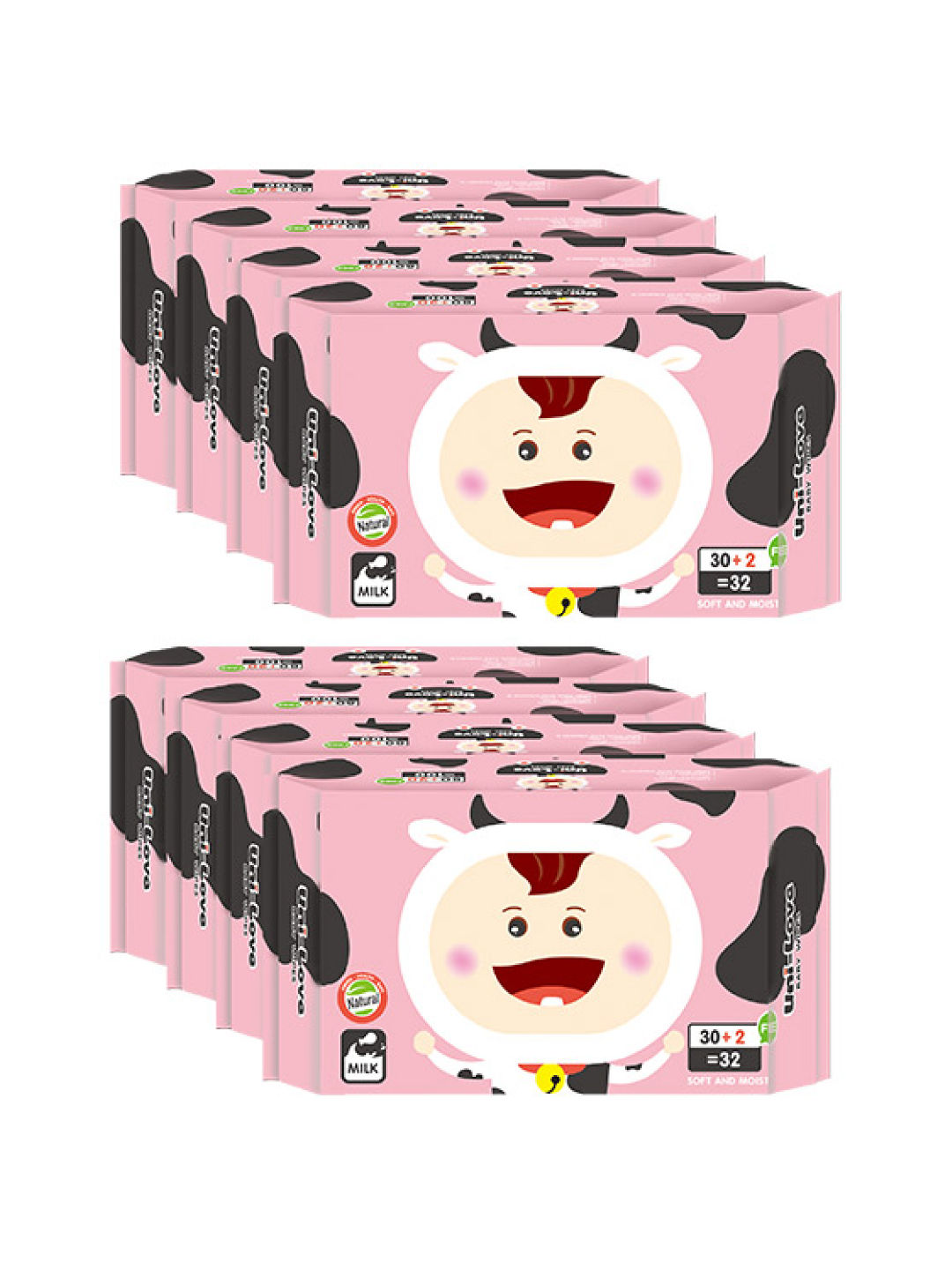 Uni-love Milk Scent Baby Wipes 32's (8-Pack) (No Color- Image 1)