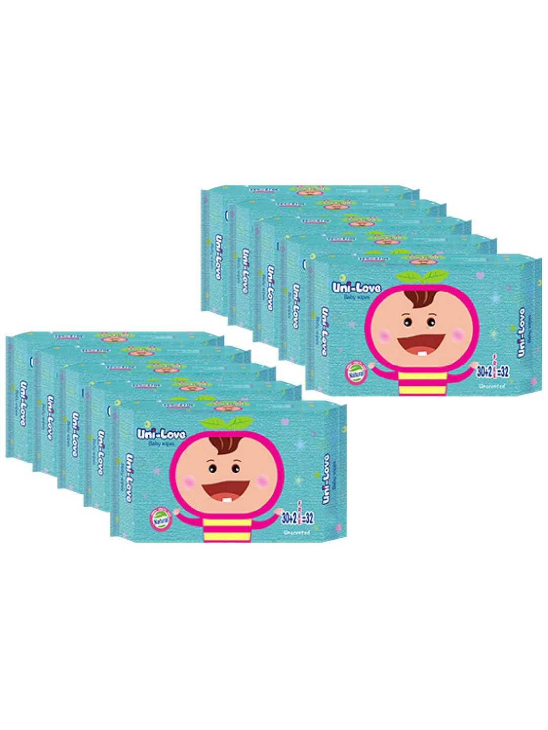 Uni-love Unscented Baby Wipes 32's (10-Pack) (No Color- Image 1)