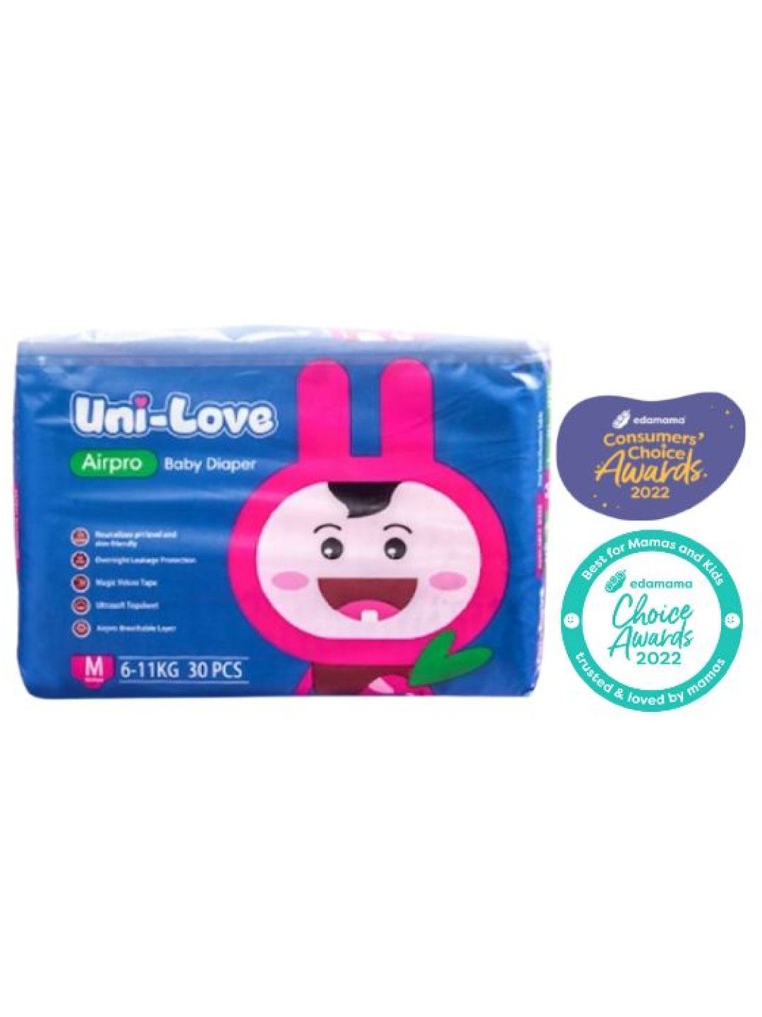Uni-love Airpro Baby Tape Diaper Medium (30pcs)
