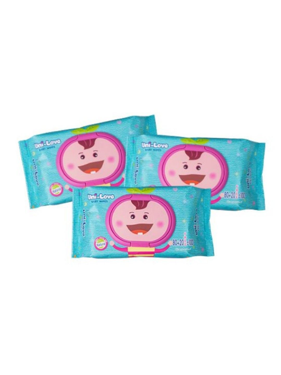 Uni-love Unscented Baby Wipes 100's (Pack of 3) (No Color- Image 1)