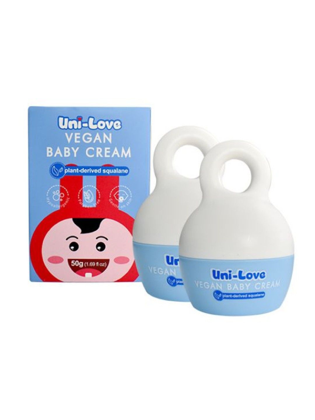 Uni-love Vegan Baby Cream 50g (Pack of 2) (No Color- Image 1)