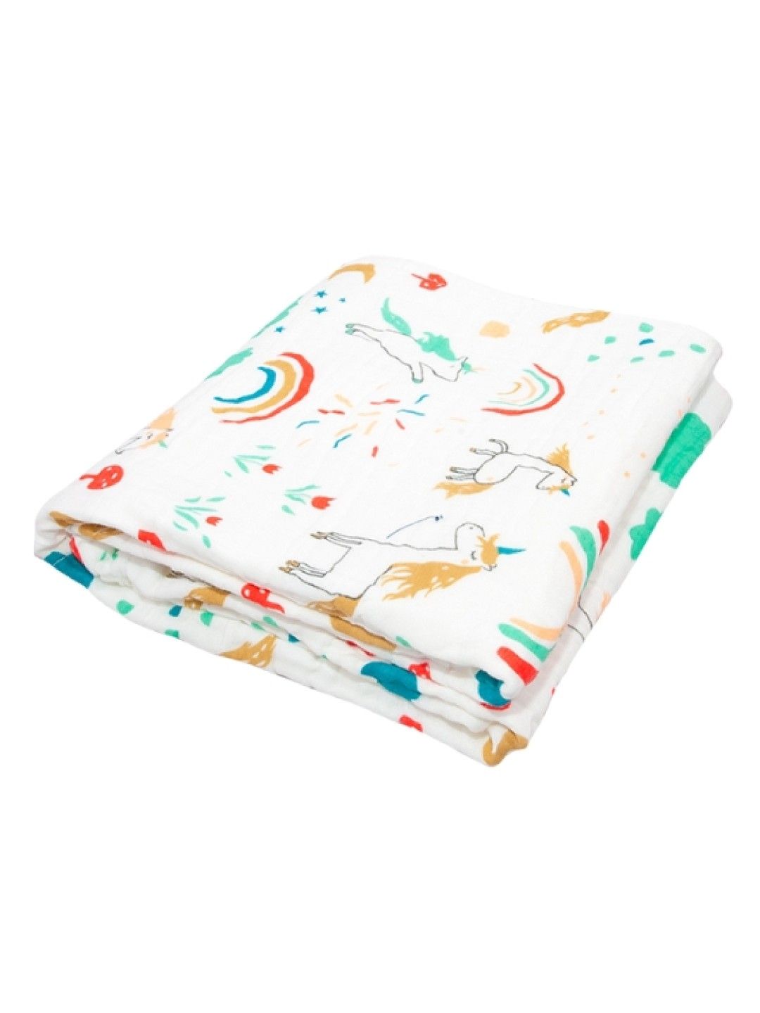 Kozy Blankie 100% Cotton Premium Multi-Purpose Muslin Cloth - Unicorn Paradise (No Color- Image 1)