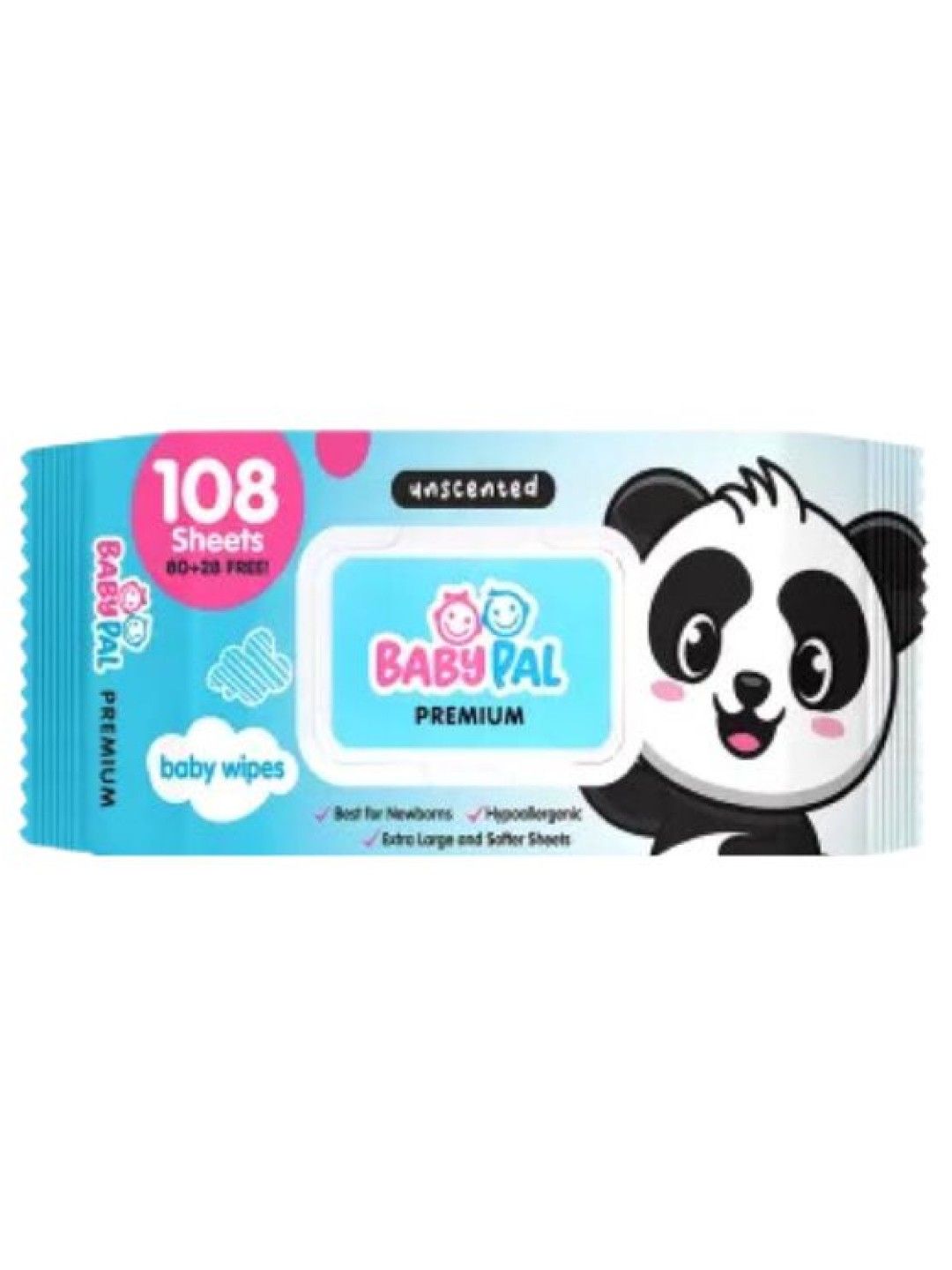 BabyPal Premium Unscented Baby Wipes (108s)