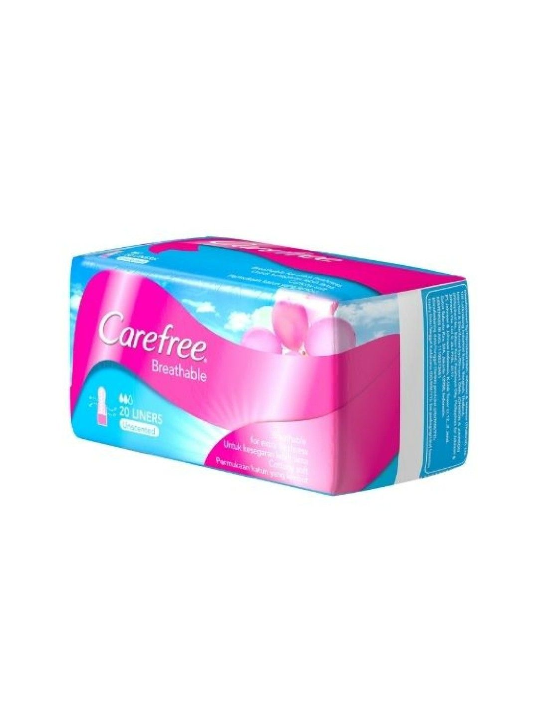 Carefree Unscented Breathable Panty Liners (20s) (No Color- Image 2)