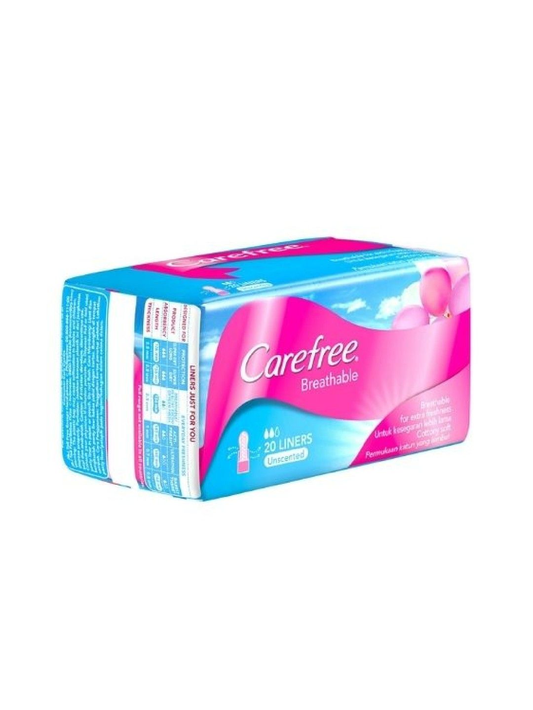 Carefree Unscented Breathable Panty Liners (20s) (No Color- Image 3)