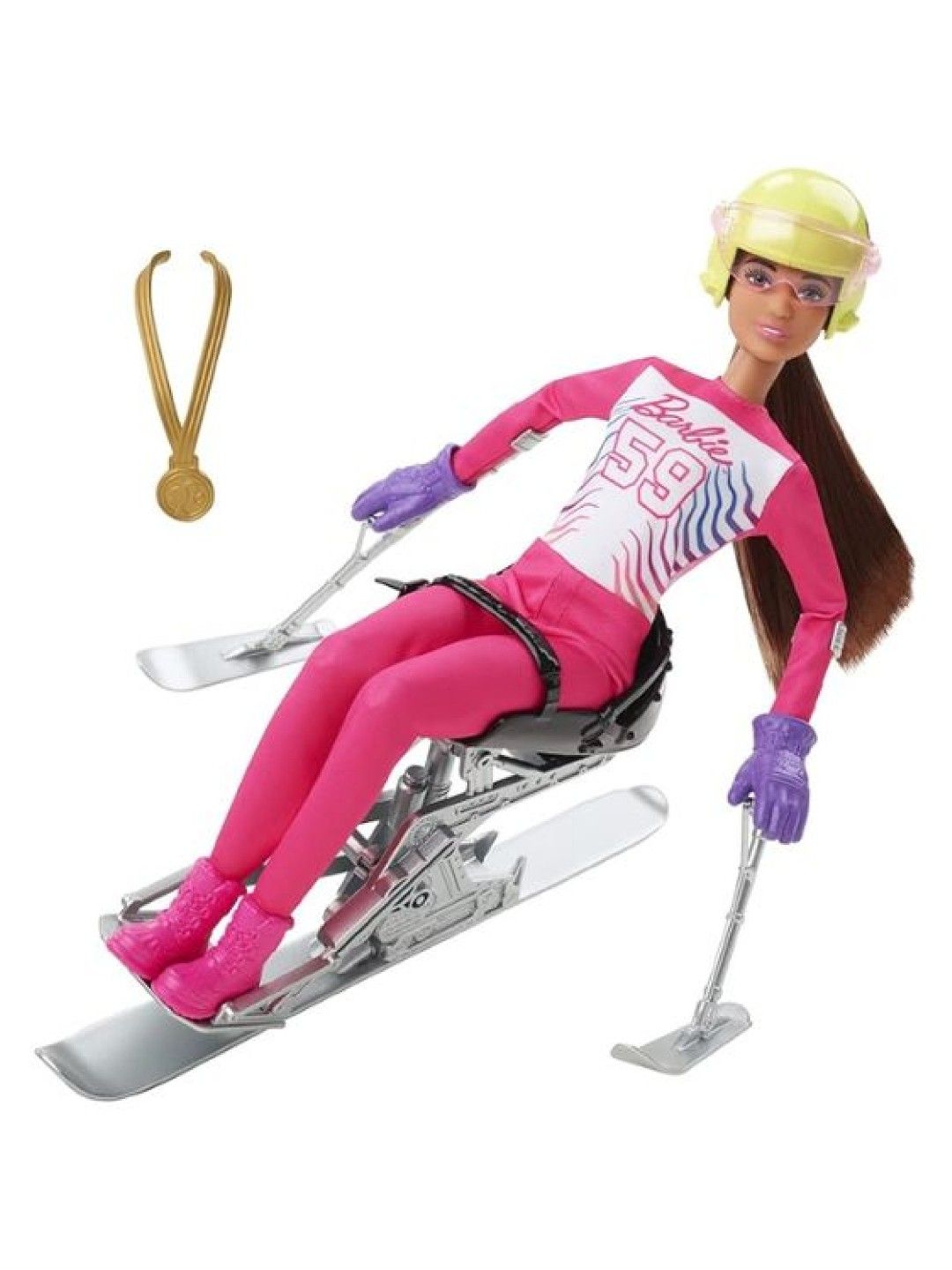 Barbie Winter Sports Alpine Skier Brunette Doll (No Color- Image 1)