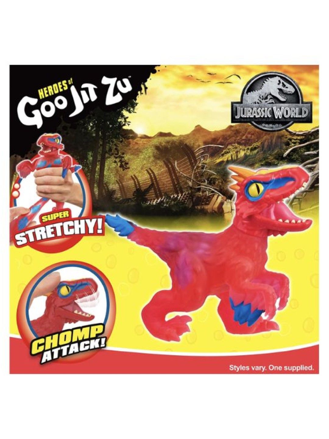 Heroes of Goo Jit Zu Jurassic World Series 2 Wave 1 Hero Pack - Pyroraptor (No Color- Image 3)