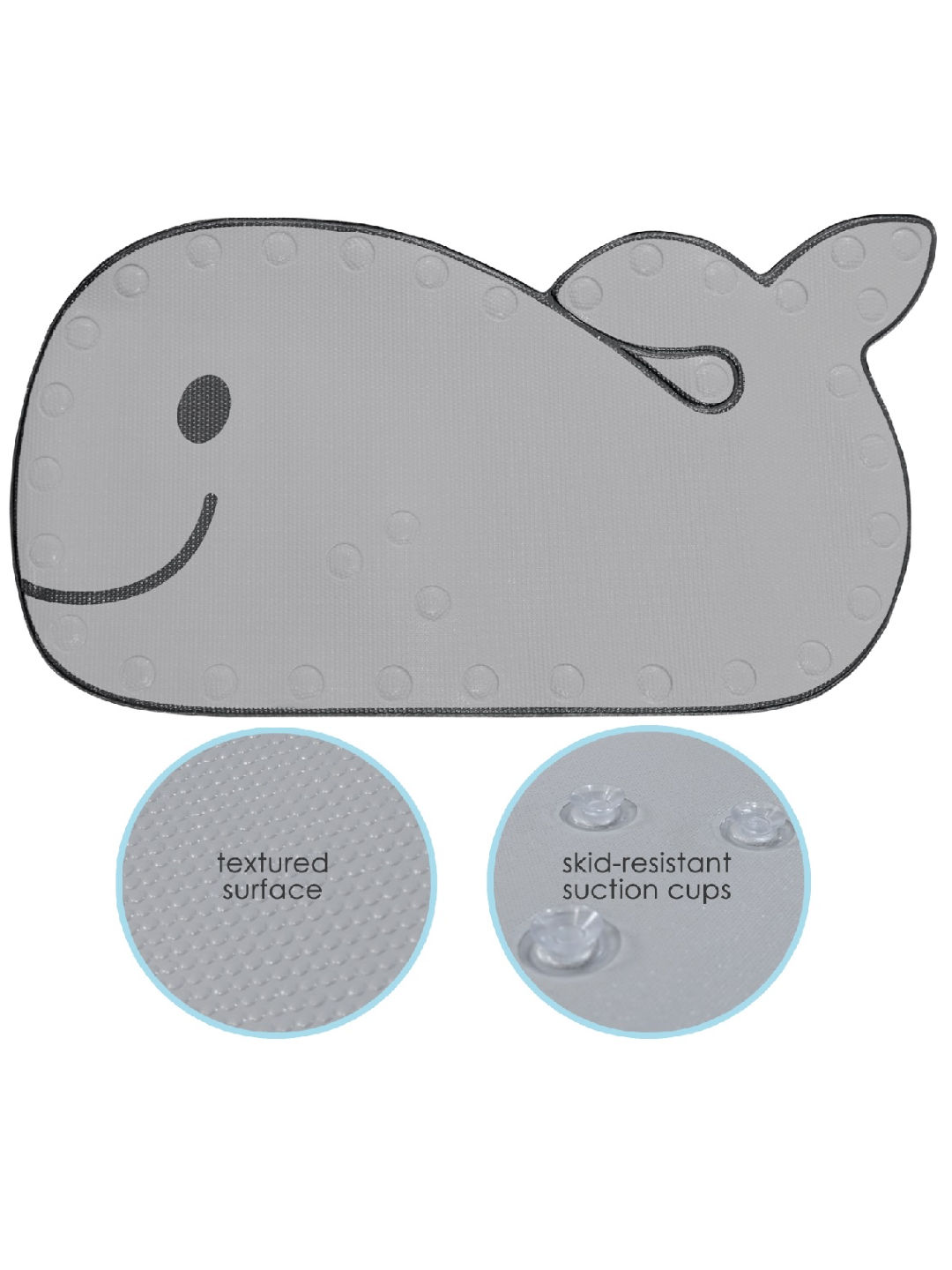 Nature to Nurture Non-slip Bath Mat (Grey- Image 3)