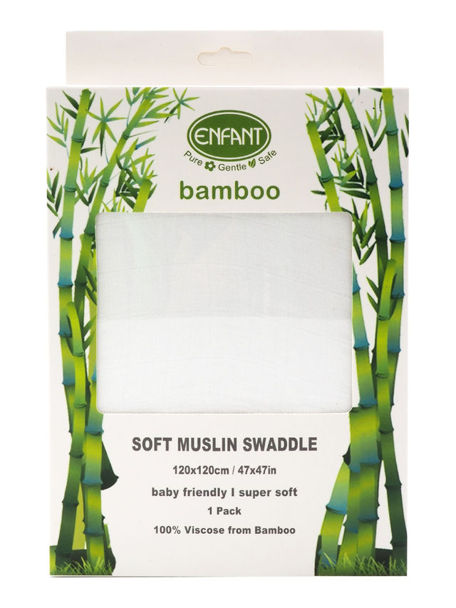 Enfant 100% Bamboo Super Soft Muslin Swaddle Blanket Baby Wrap