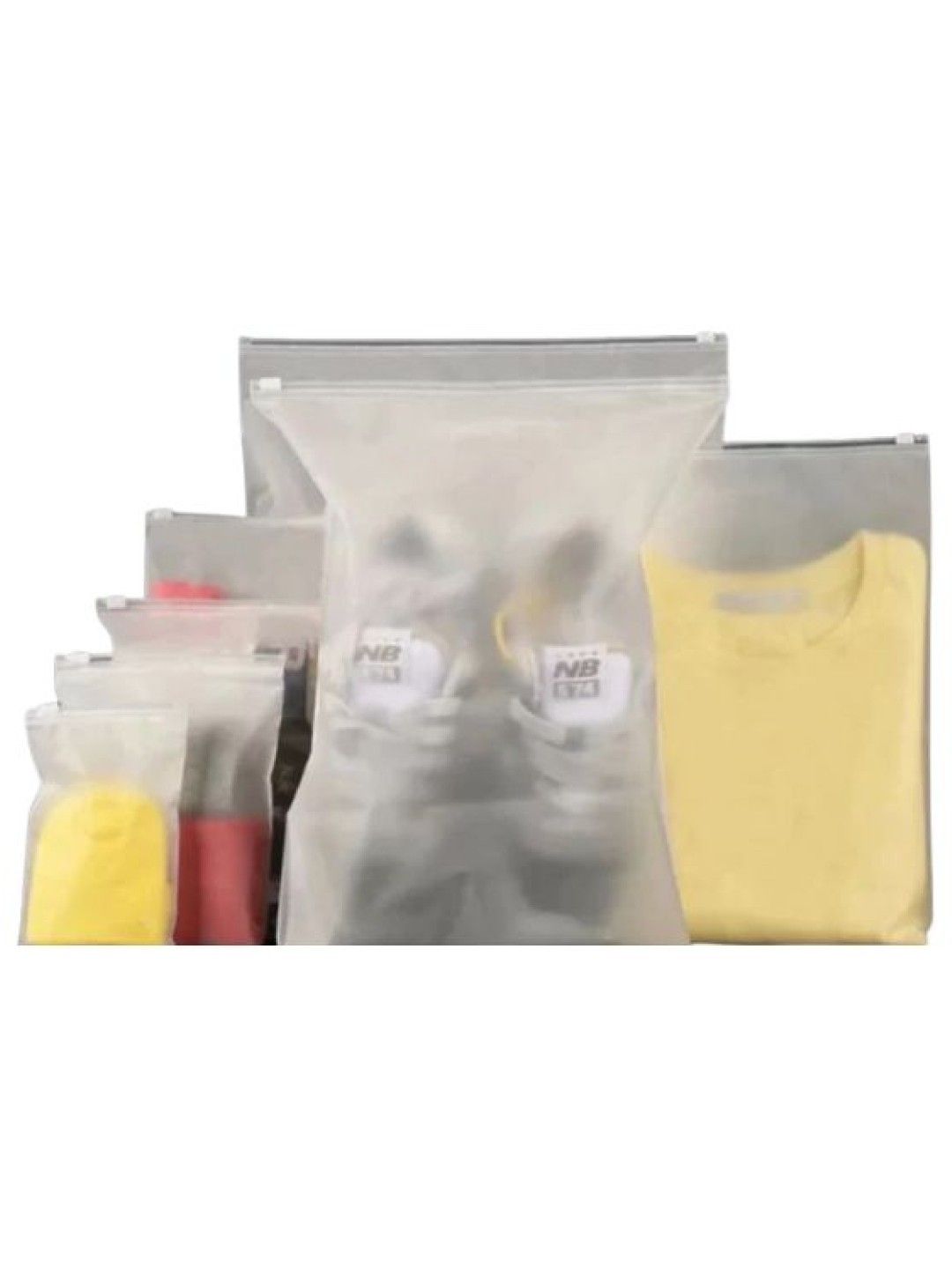 QT Hub Frosted Resealable Bags (25 pcs, 20x28cm) (No Color- Image 2)