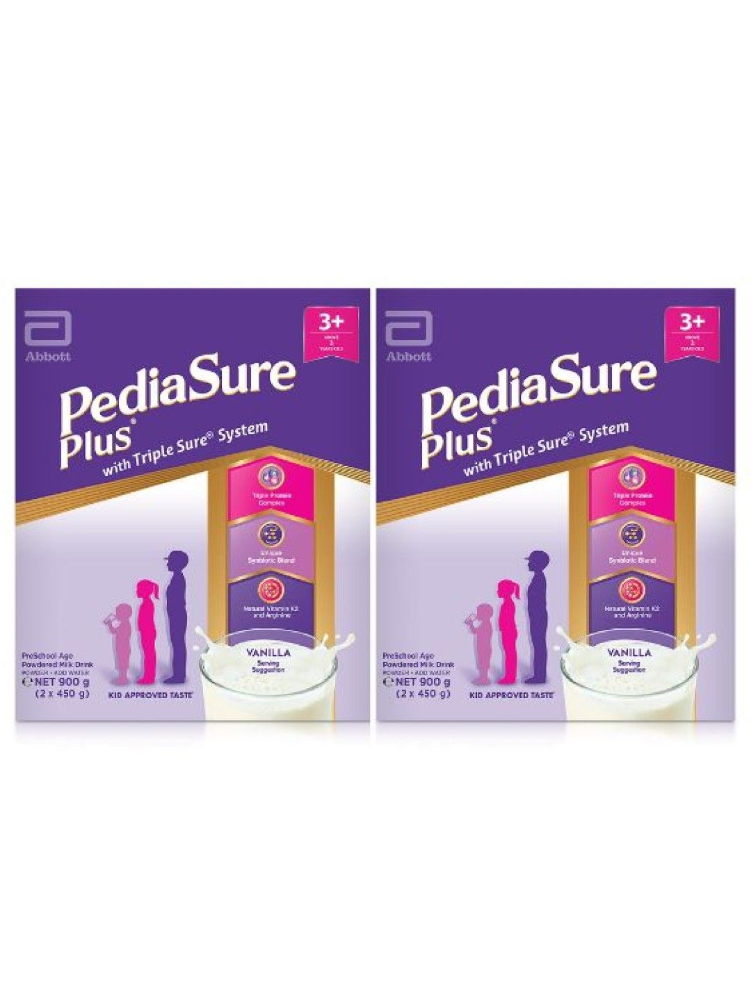 Pediasure Plus Vanilla For 3 Years Old & Above Bundle of 2 (900g) (No Color- Image 1)