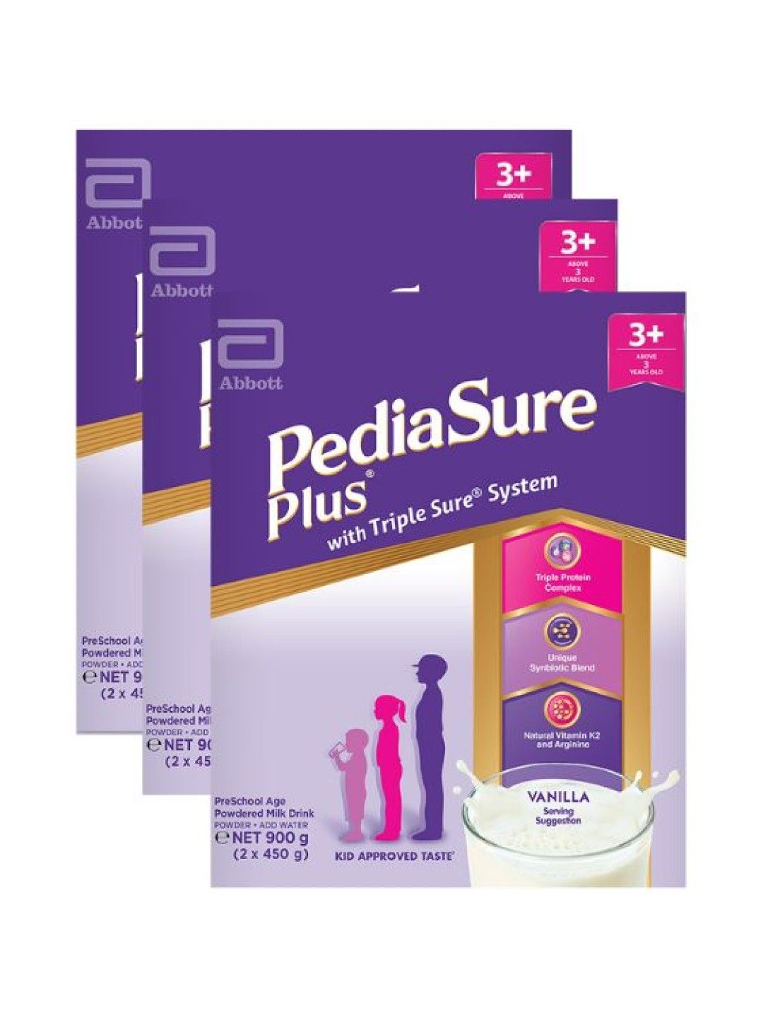 Pediasure Plus Vanilla For 3 Years Old & Above Bundle of 3 (900g)