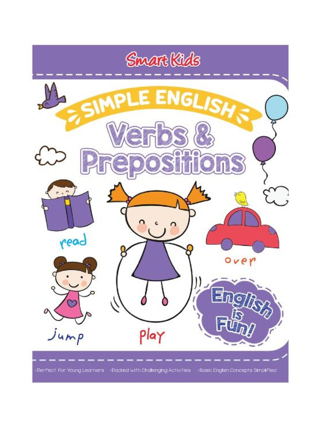 Learning is Fun Smart Kids Simple English - Verbs & Prepositions (No Color- Image 1)