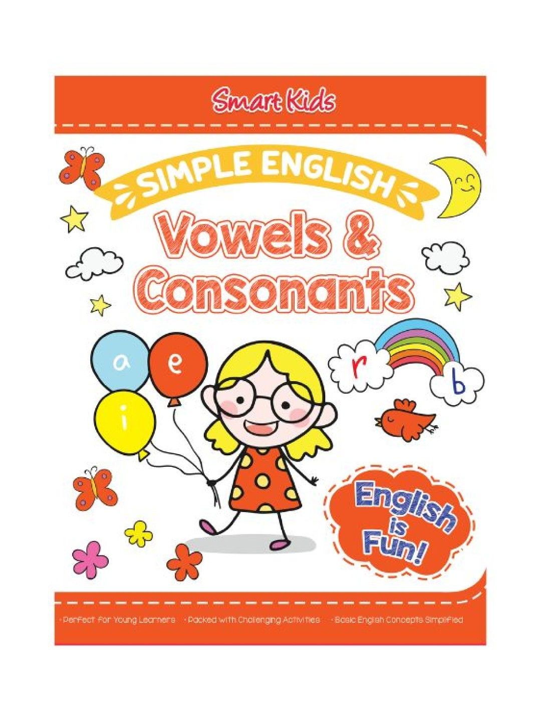 Learning is Fun Smart Kids Simple English - Vowels & Consonants (No Color- Image 1)